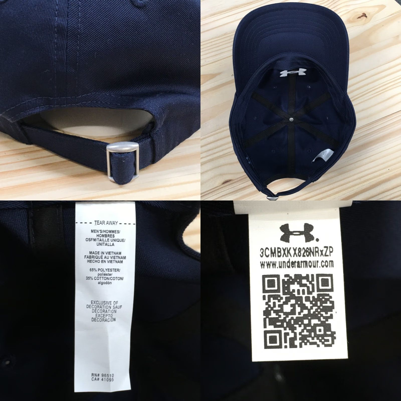 Under Armour Under Armour Baseball Cap Unisex Blue One Size Adjustable Embroidered Logo Size ONE SIZE - 8 Thumbnail