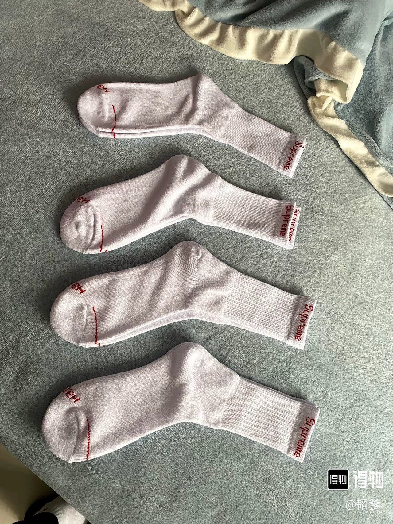 Supreme Supreme x Hanes 4 Pairs Cushion Crew Socks Size ONE SIZE - 5 Thumbnail
