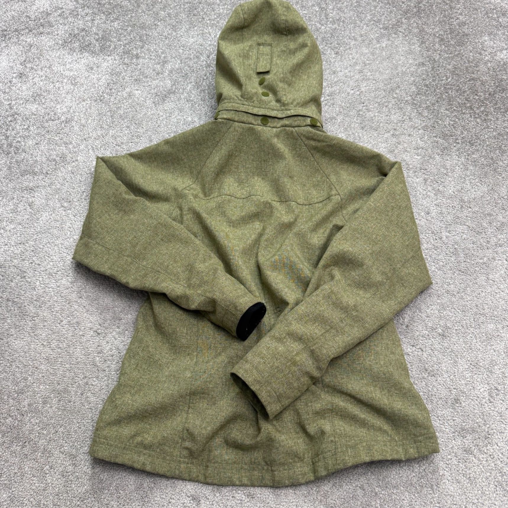 Vintage REI Elements Softshell Fleece Jacket Womens Small Green Full Zip Removable Hood Size S / US 4 / IT 40 - 2 Thumbnail