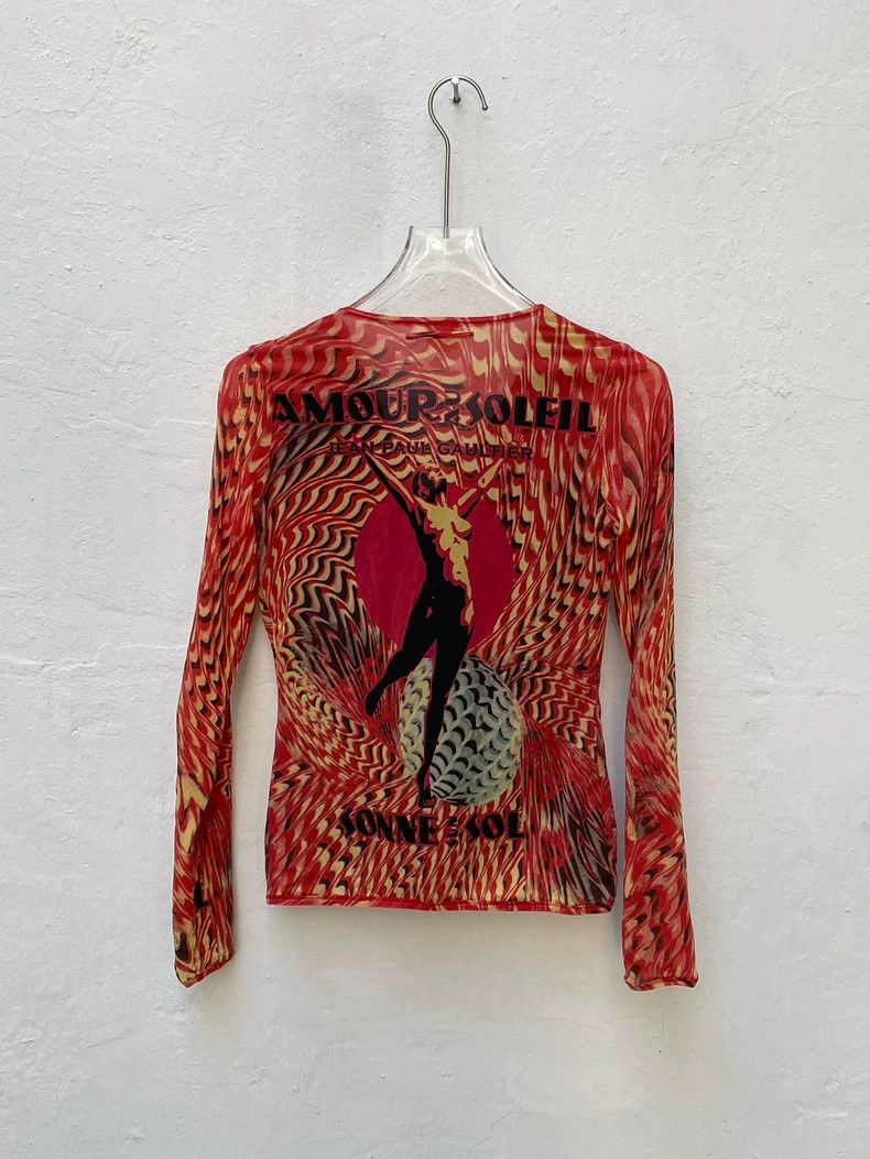 Jean Paul Gaultier Jean Paul Gaultier 03 SS Red Sparrow Women's Mesh Long Slee Size S / US 4 / IT 40 - 5 Thumbnail