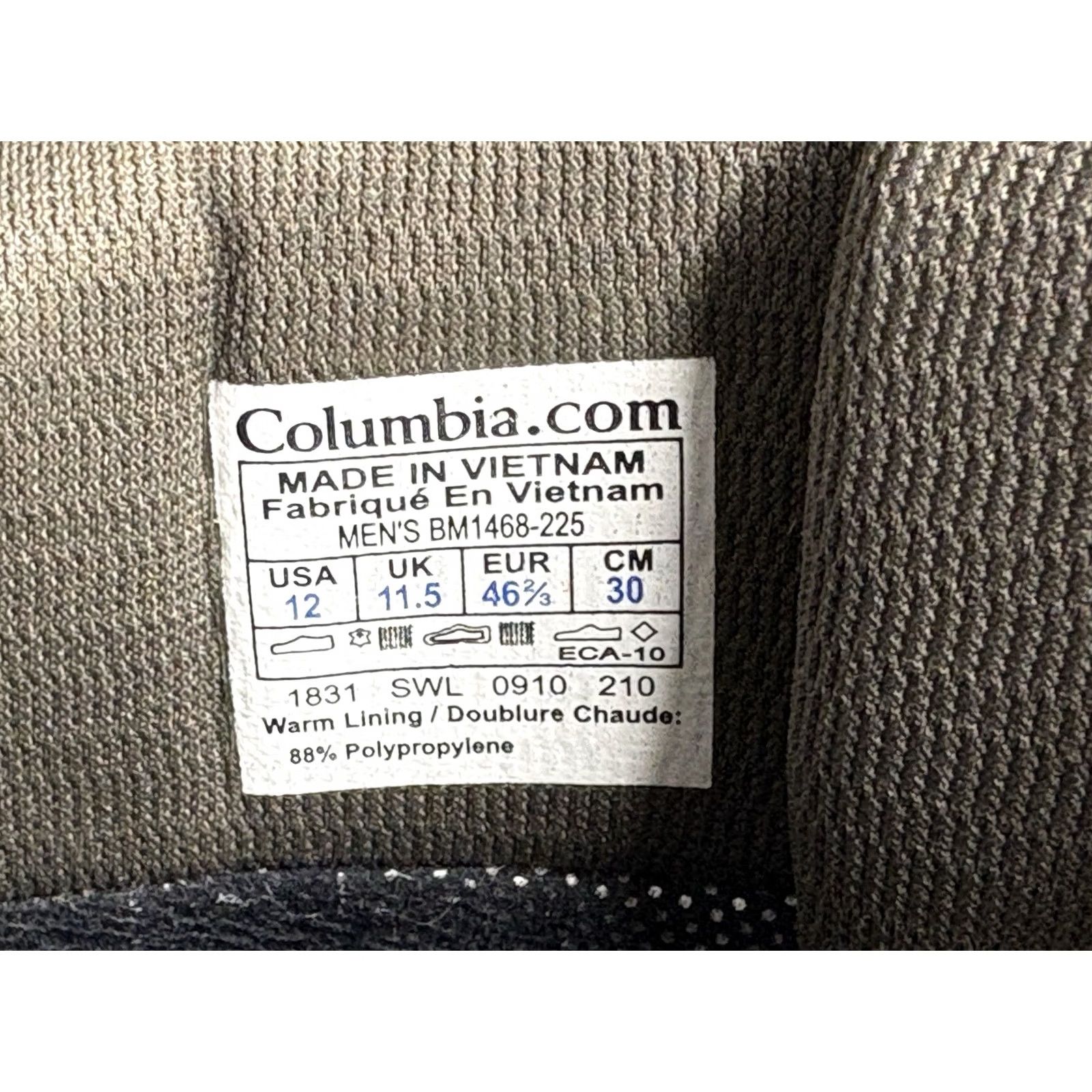Vintage Columbia Boots Mens Water Resistant 200g insulation Winter Snow Boot Size 12 Brown Rubber Lace Up Size US 12 / EU 45 - 7 Thumbnail