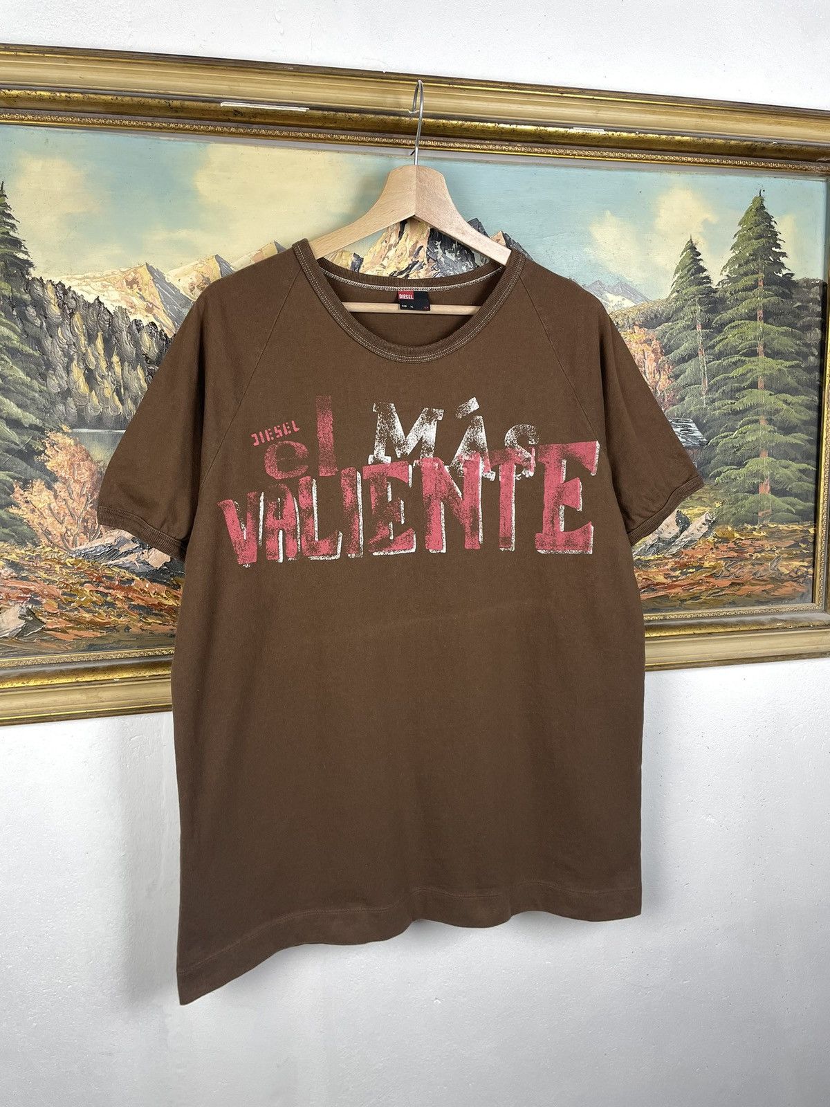 Diesel Diesel Vintage Y2k Brown T-shirt Tee Swag Drip Skate Size US XL / EU 56 / 4 - 3 Thumbnail