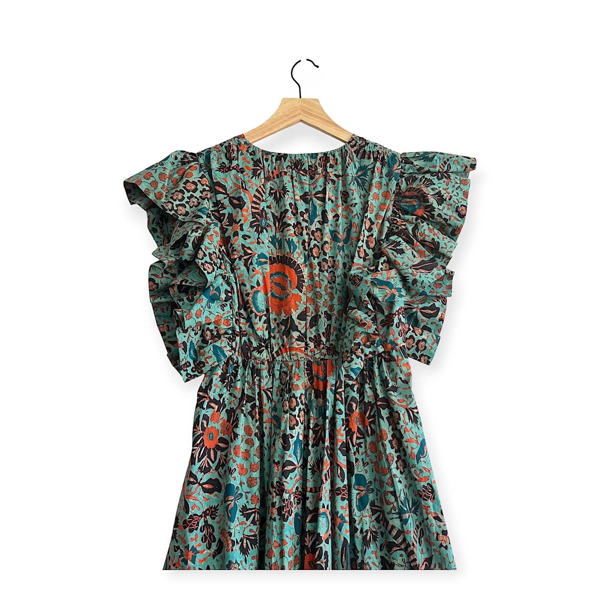 Ulla Johnson Ulla Johnson Delila Dress Jade Floral Print Cotton Midi Size Size S / US 4 / IT 40 - 14 Thumbnail