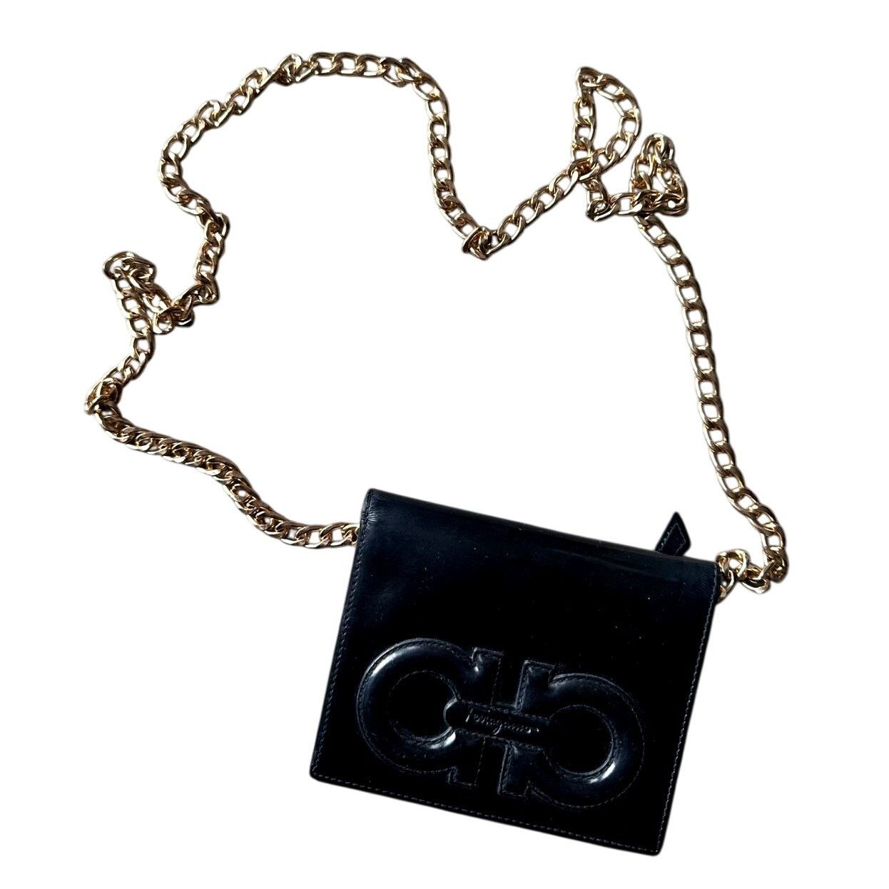 Salvatore Ferragamo Ferragamo Bi-fold Wallet - Double Gancini Enamel Black Size ONE SIZE - 8 Thumbnail