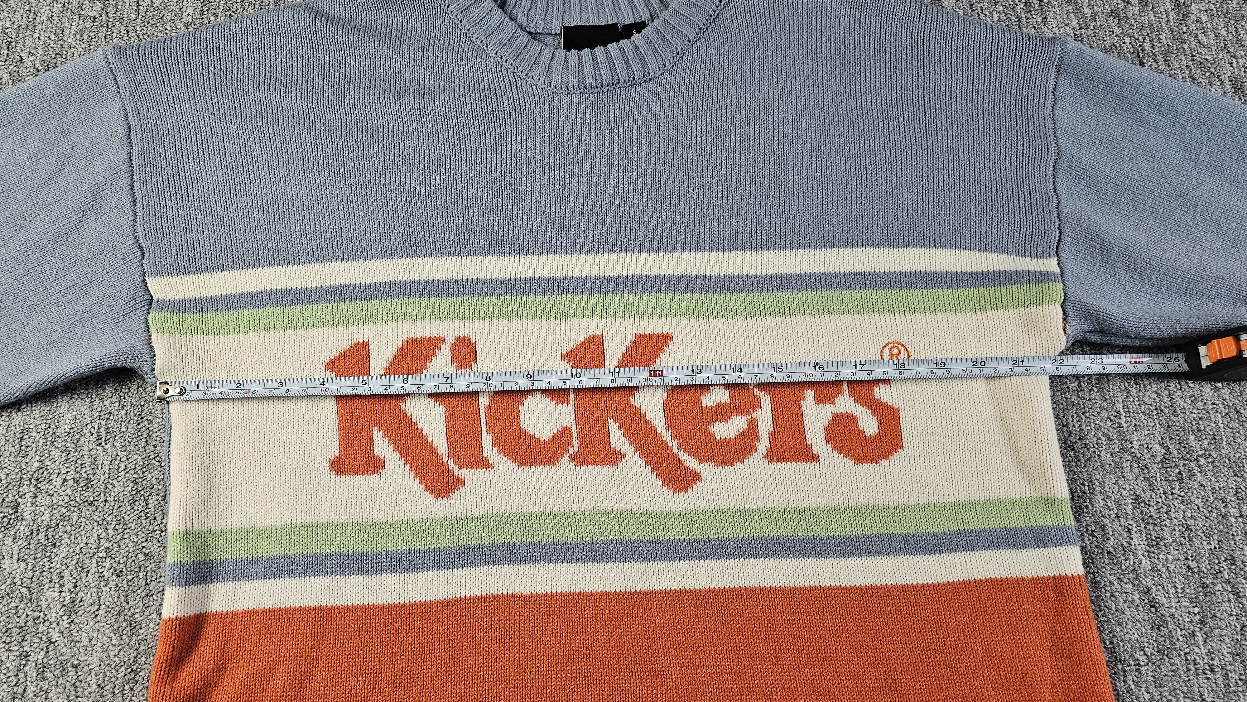 Kickers Kickers 90s Striped Boxy Wool Knit Sweater Classics S Retro Size US S / EU 44-46 / 1 - 12 Thumbnail