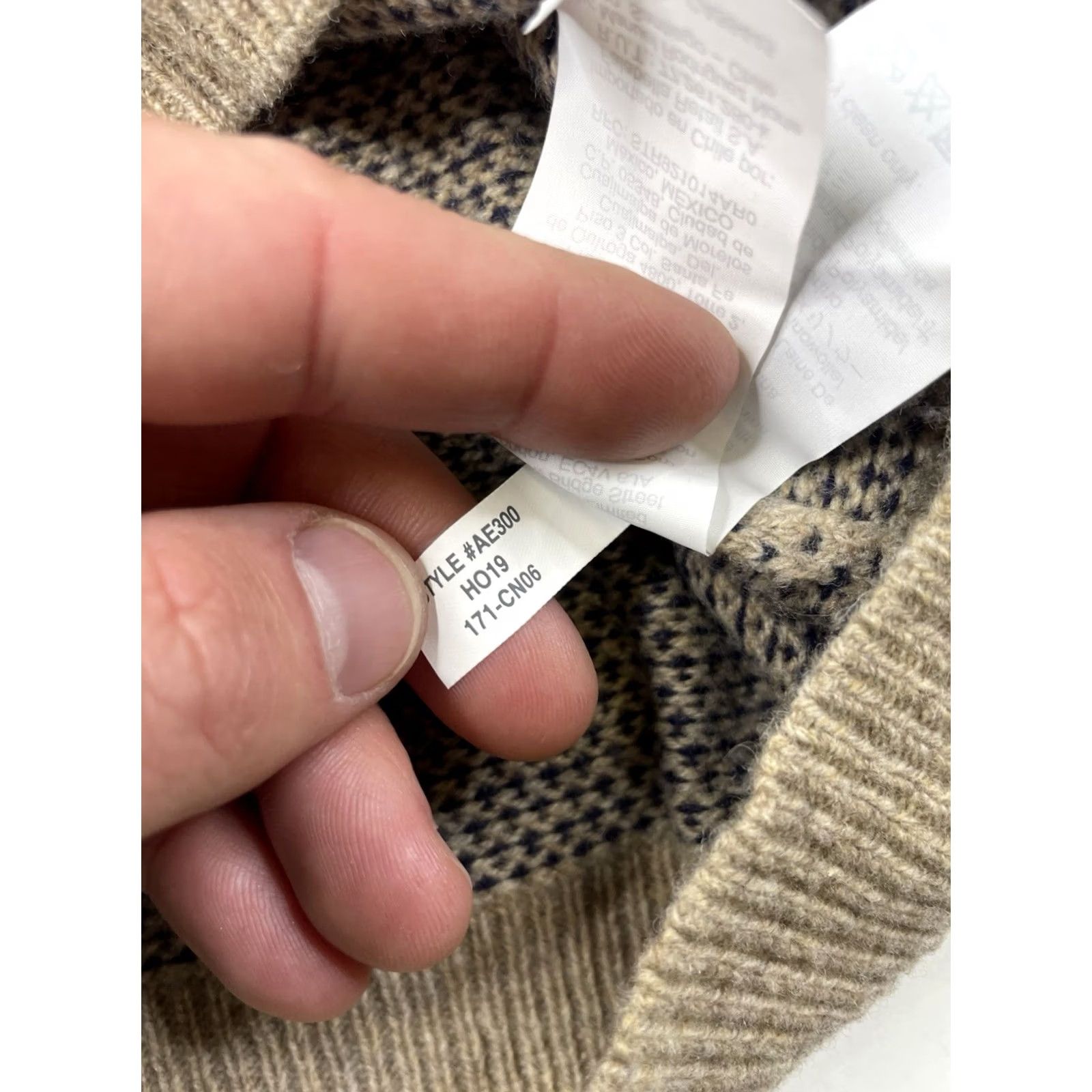Vintage J Crew Men's L Merino Wool Birdseye Sweater Crewneck Pullover Donegal Preppy Beige Size US L / EU 52-54 / 3 - 8 Thumbnail