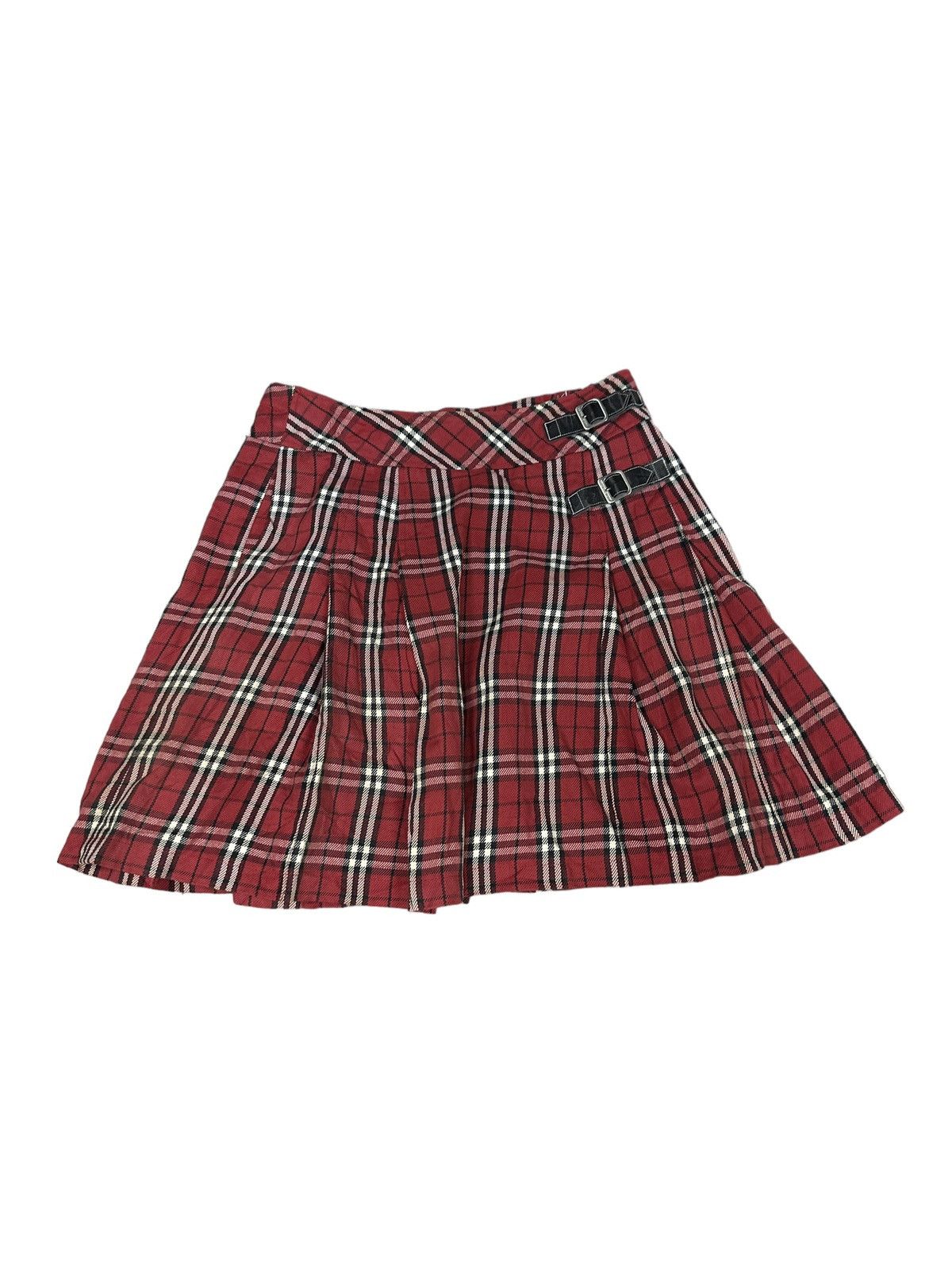 image of Burberry Checkered Pleated Skirt, Women's (Size 26)