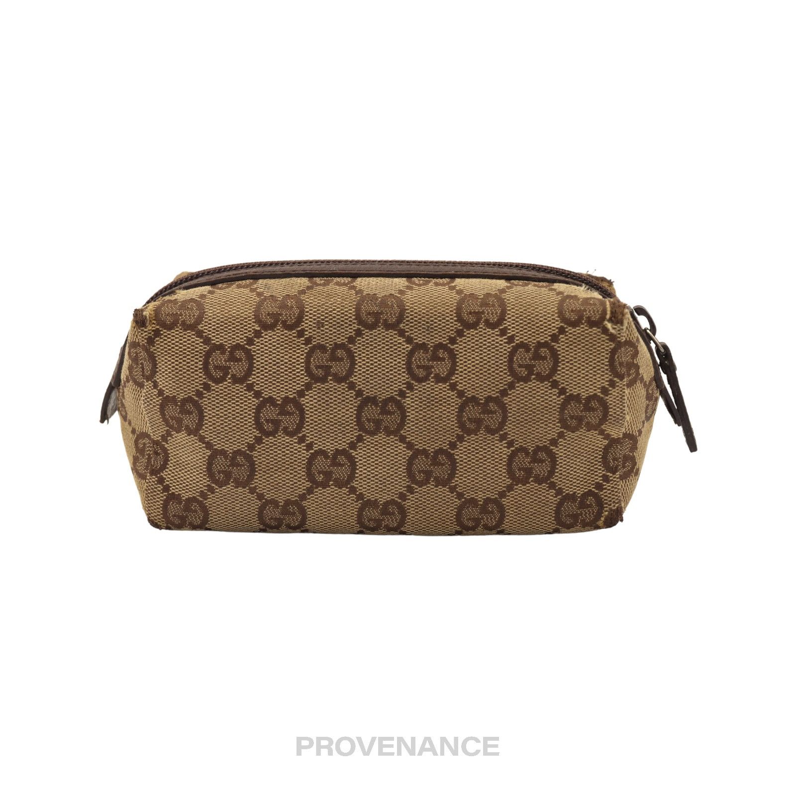 🔴 Gucci Cosmetic Pouch - Brown GG Canvas