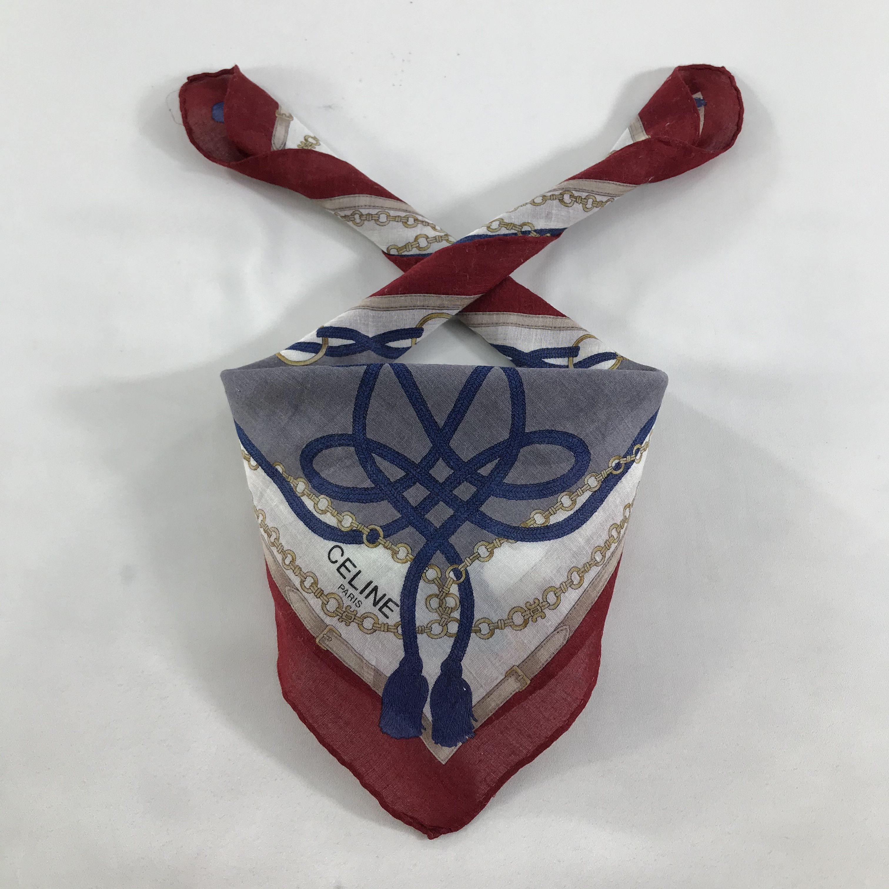 Celine × Vintage Celine Bandana / Handkerchief / Neckerchief - S1618 Size ONE SIZE - 3 Thumbnail