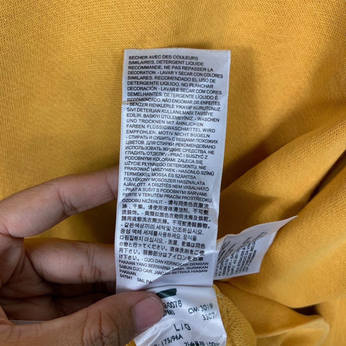 Levi's LEVIS Big Logo Pullover Yellow Hoodies Sweatshirt #1763-C78 Size US L / EU 52-54 / 3 - 20 Thumbnail