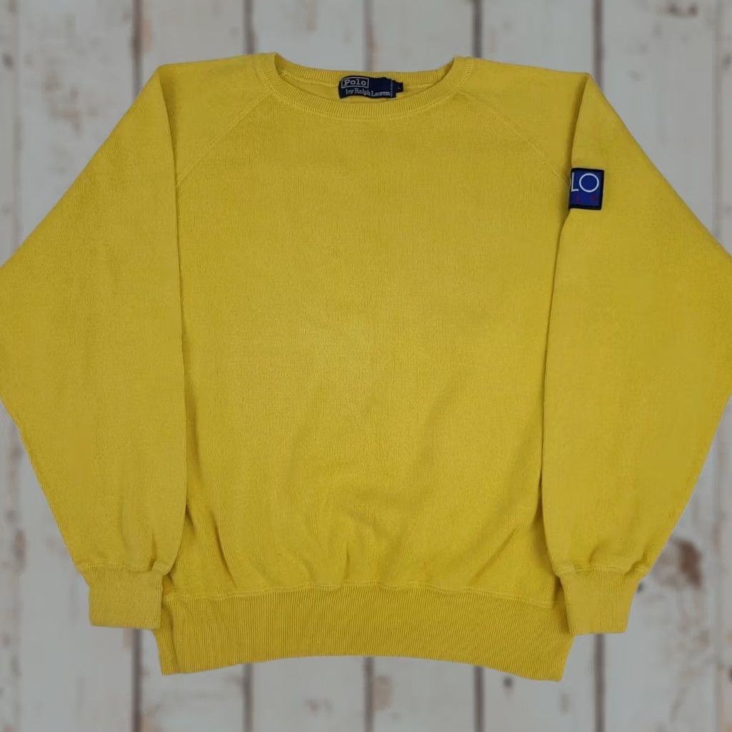 Polo Ralph Lauren VINTAGE Polo Ralph Lauren Hi Tech Golf Sweater Pullover Mens M Cotton Yellow 90s RL Sport USA Size US M / EU 48-50 / 2 - 1 Thumbnail