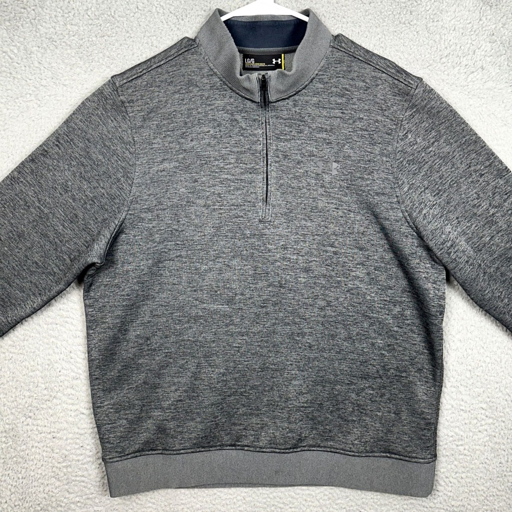 Under Armour Under Armour Sweatshirt Mens L Gray 1/4 Zip Pullover Mock Neck Moisture Wicking Golf Gym Running Jogging Walking Loose Fit Size US L / EU 52-54 / 3 - 3 Thumbnail