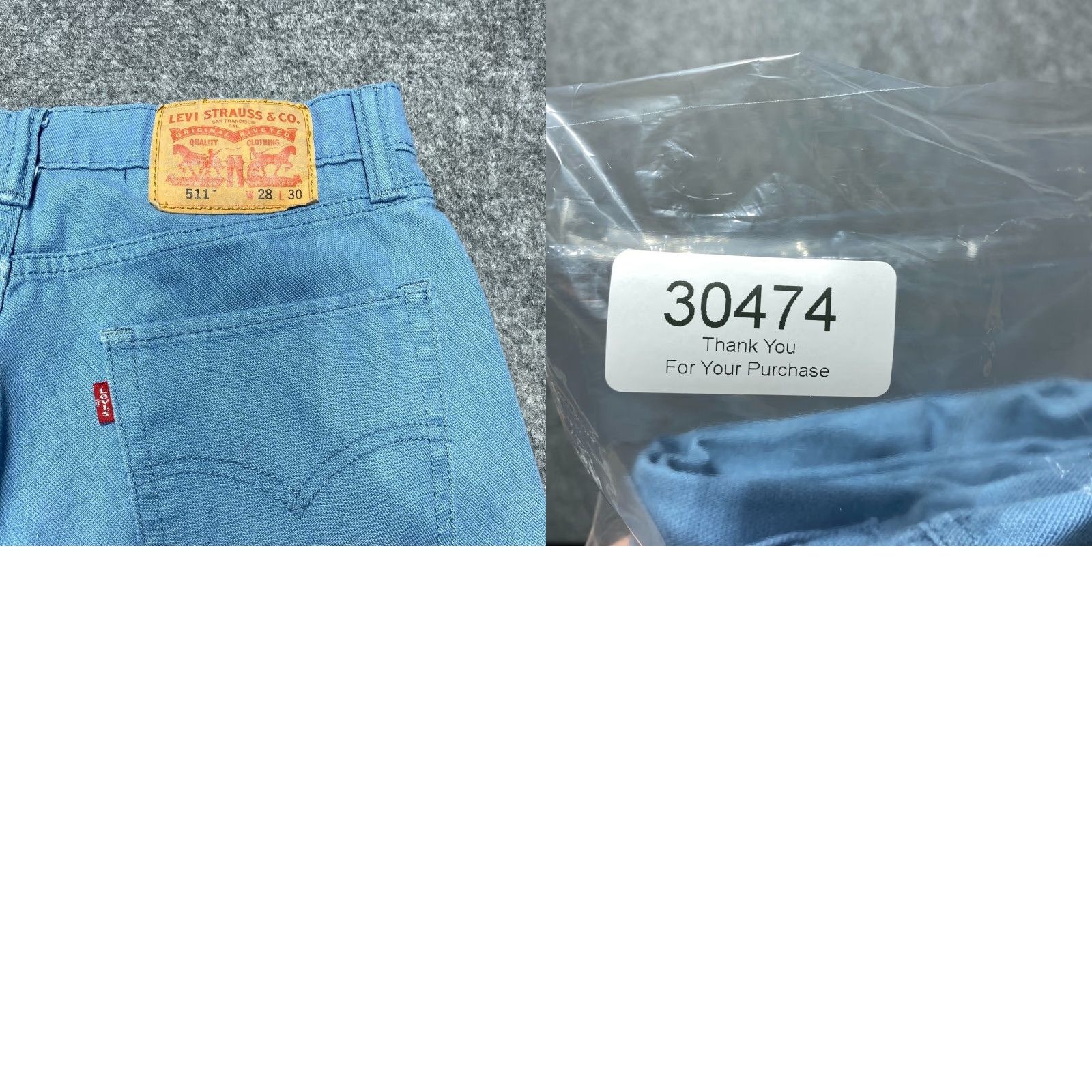 Levi's VINTAGE Levi's Jeans Men 28x29 Blue 511 Slim Fit Skinny Leg Medium Wash Logo 80s 90s Rock USA Western Workwear Mens Size US 28 / EU 44 - 8 Thumbnail