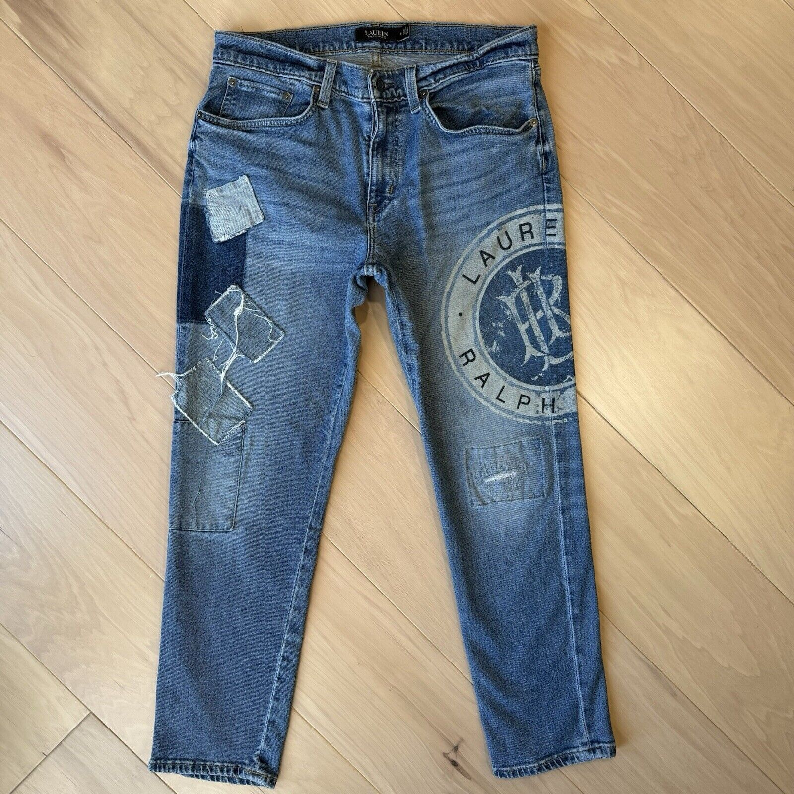 Ralph Lauren Lauren Ralph Lauren Jeans Women's 32 Blue Patchwork Glam Size 32" / US 10 / IT 46 - 2 Thumbnail
