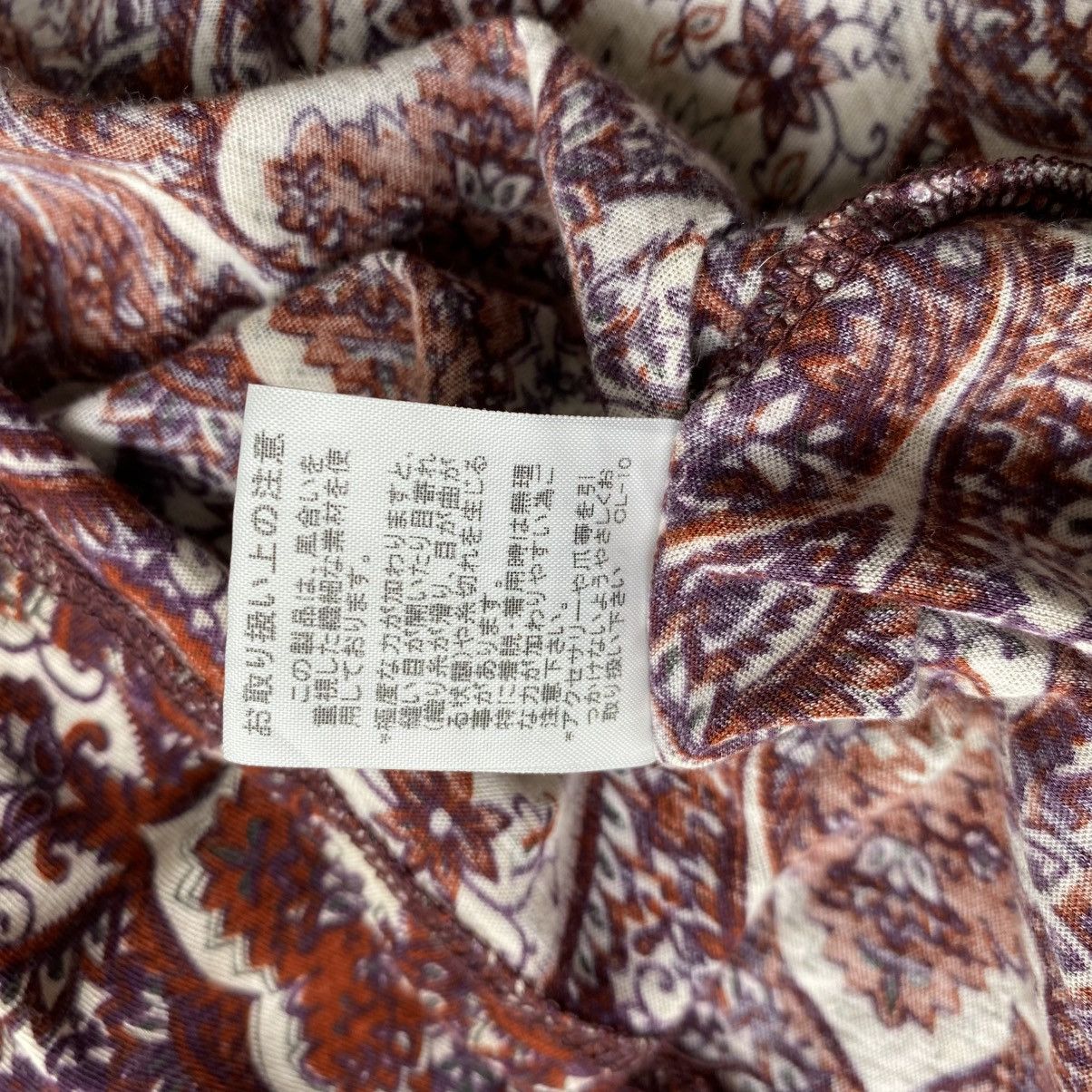 Issey Miyake Plantation Burgundy Paisley Floral Blouse Size M / US 6-8 / IT 42-44 - 11 Thumbnail