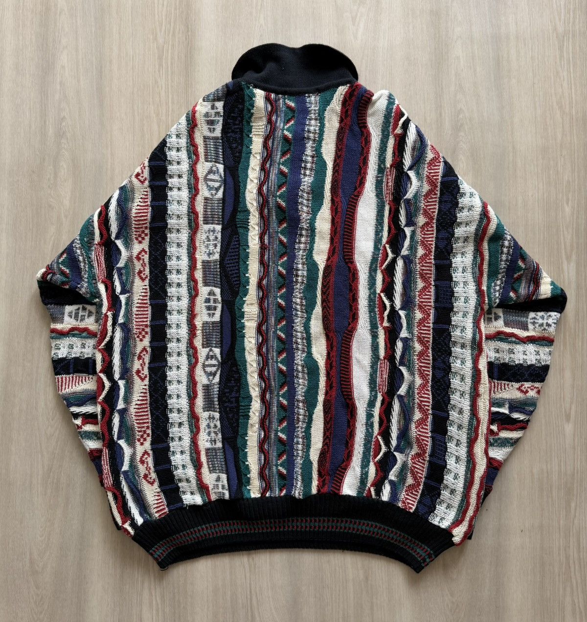 Vintage Vintage Cotton Traders Coogi Style 3D Knit Collared Sz L Size US L / EU 52-54 / 3 - 5 Thumbnail