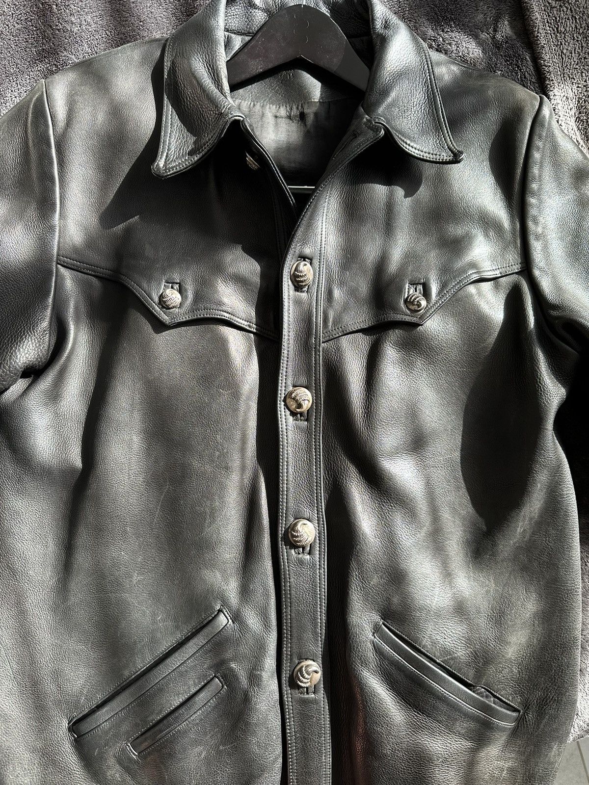 Chrome Hearts RARE Talon Leather Motorcycle Jacket 1993 Size US M / EU 48-50 / 2 - 6 Thumbnail