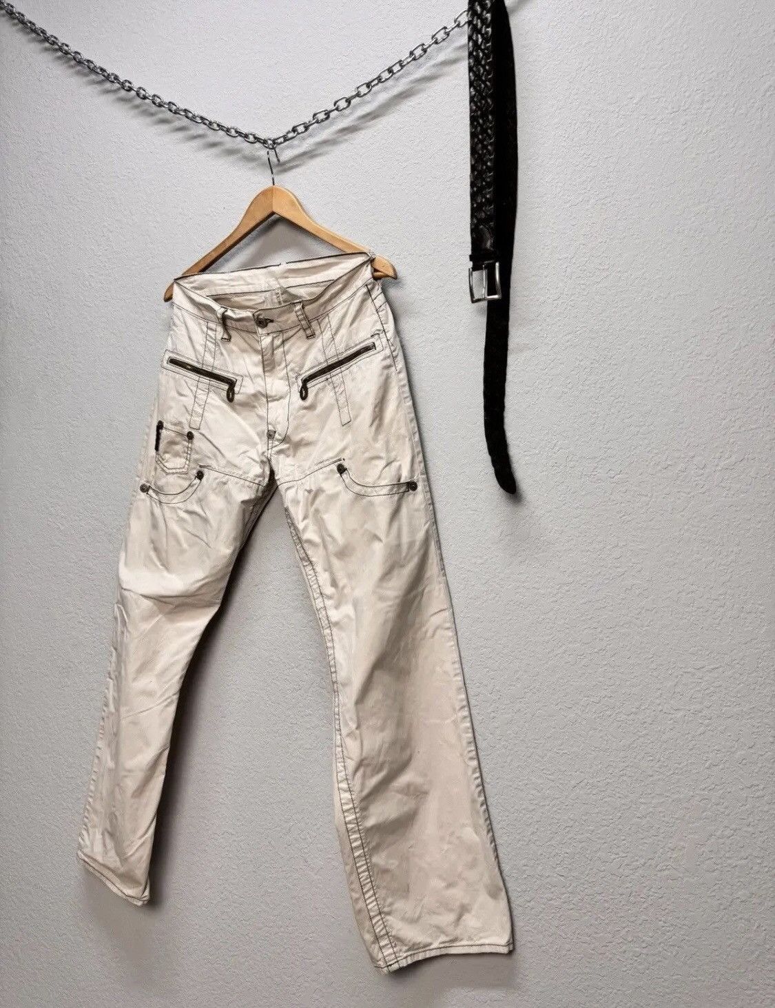 Vintage Vintage Michiko Koshino Style G Star Raw Cargo Pants Bondage Size US 31 - 5 Thumbnail
