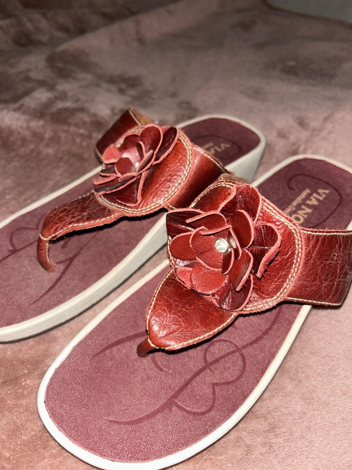 Other Vintage Flower Sandals Size US 8 / IT 38 - 2 Thumbnail