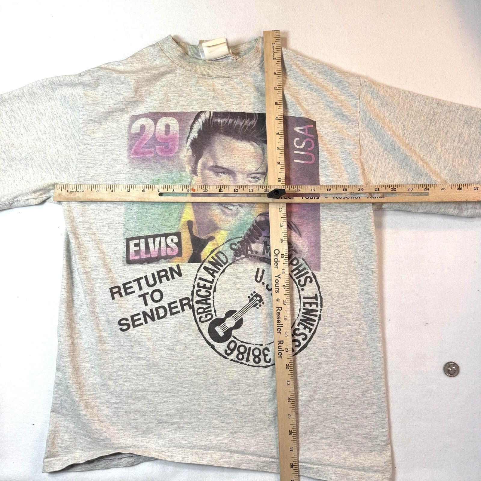 Other Vintage 90s Elvis Presley TShirt Mens LG Graceland USA Size US L / EU 52-54 / 3 - 6 Thumbnail