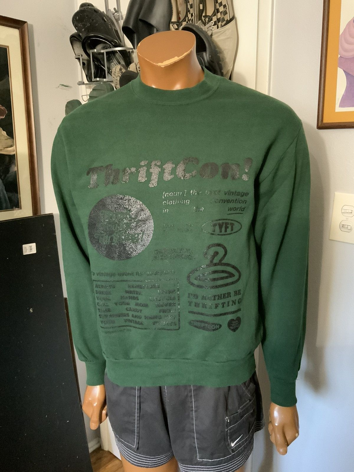 Jerzees ThriftCon Thank You For Thrifting TYFT Crewneck Sweatshirt Size US M / EU 48-50 / 2 - 7 Thumbnail