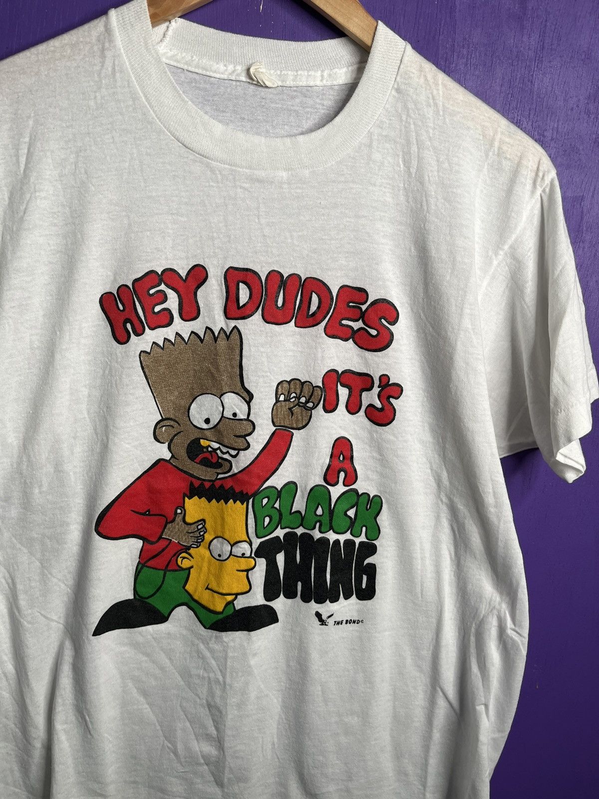 Vintage Vintage 90s Bart Simpson it’s a black thing tee Size US M / EU 48-50 / 2 - 3 Thumbnail