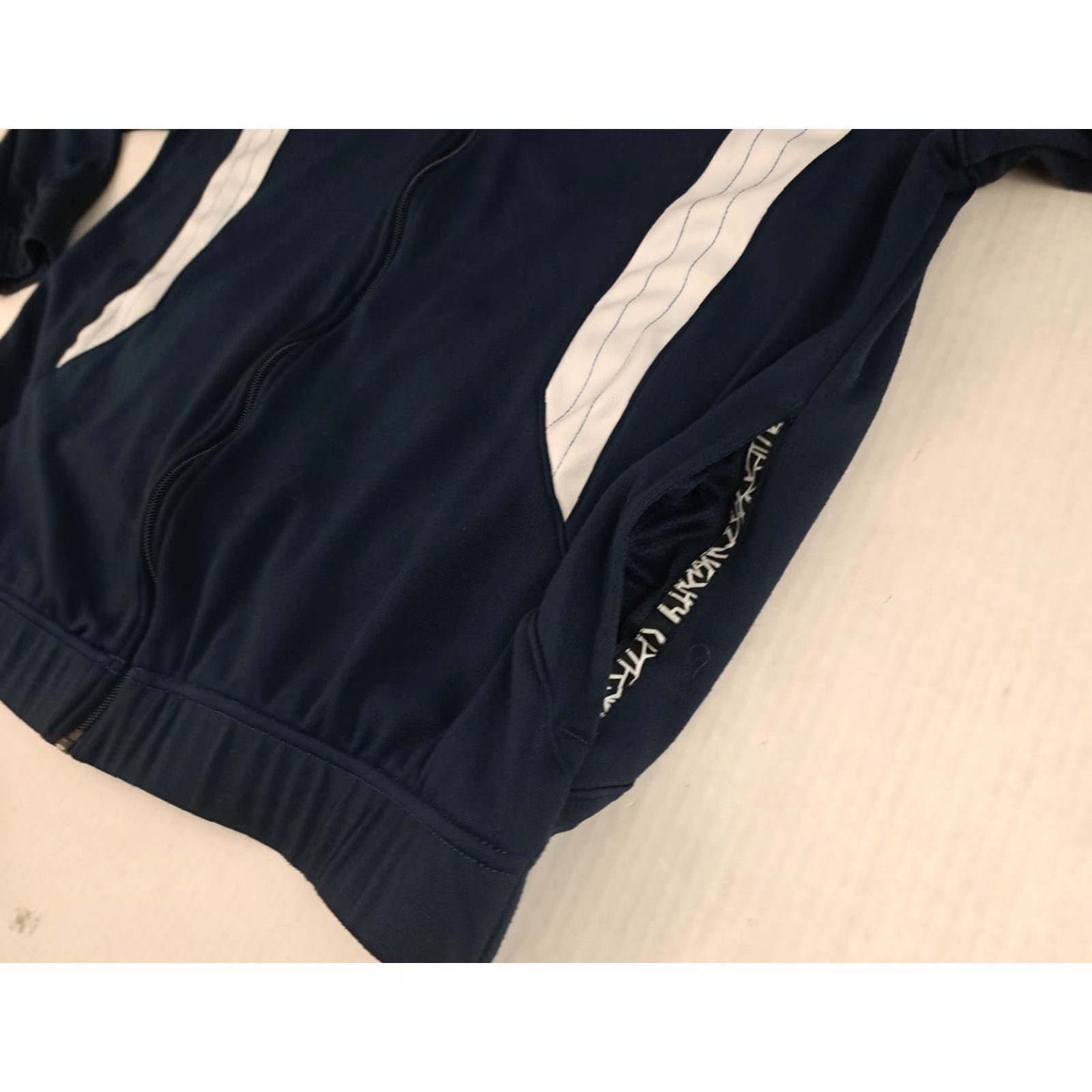 Nike VINTAGE Nike Dri-Fit Full Zip Pin Striped Track Jacket Large Blue 90s Mens Womens Unisex Adults Size US L / EU 52-54 / 3 - 2 Thumbnail