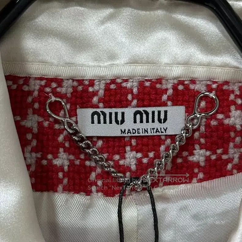 Miu Miu Miu Miu 38 Red houndstooth doll collar dress suit Size M / US 6-8 / IT 42-44 - 8 Thumbnail