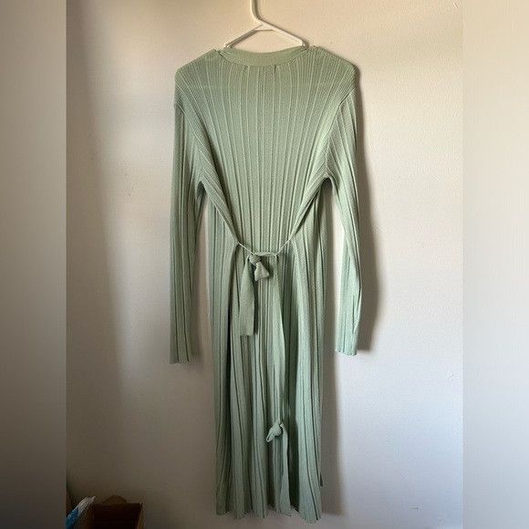 House of Harlow House of Harlow 1960 Mint Green Long Ribbed Tie Up Cardigan Size M / US 6-8 / IT 42-44 - 3 Thumbnail