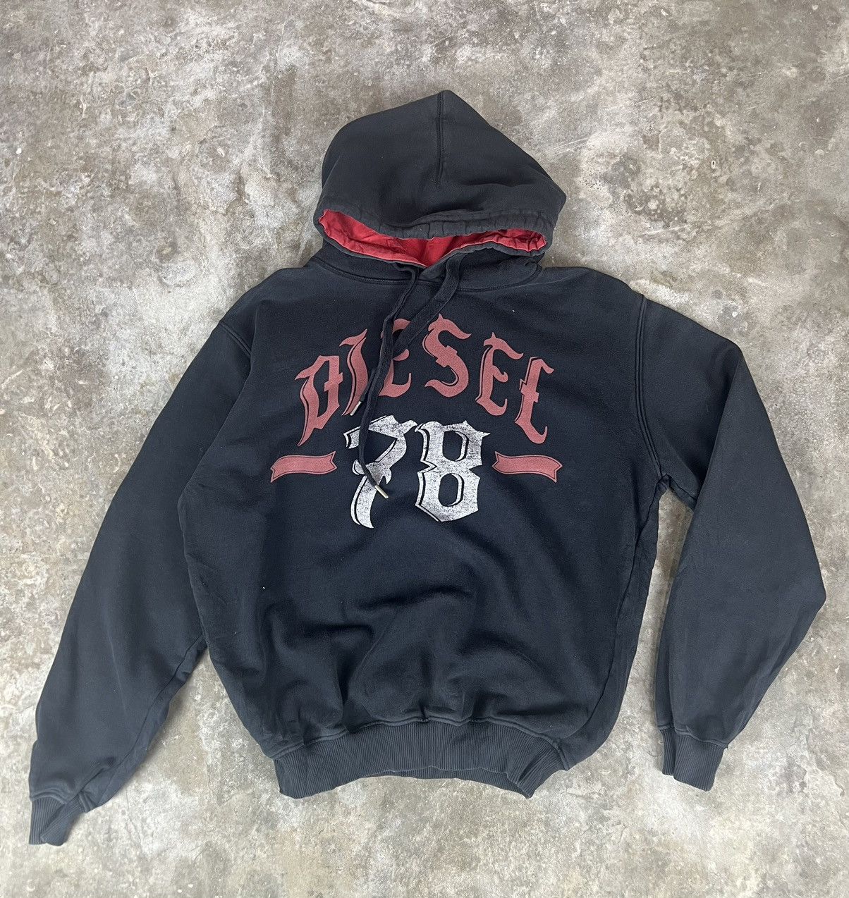 Diesel Vintage Diesel Pullover Spellout Hoodie Size US XL / EU 56 / 4 - 1 Thumbnail