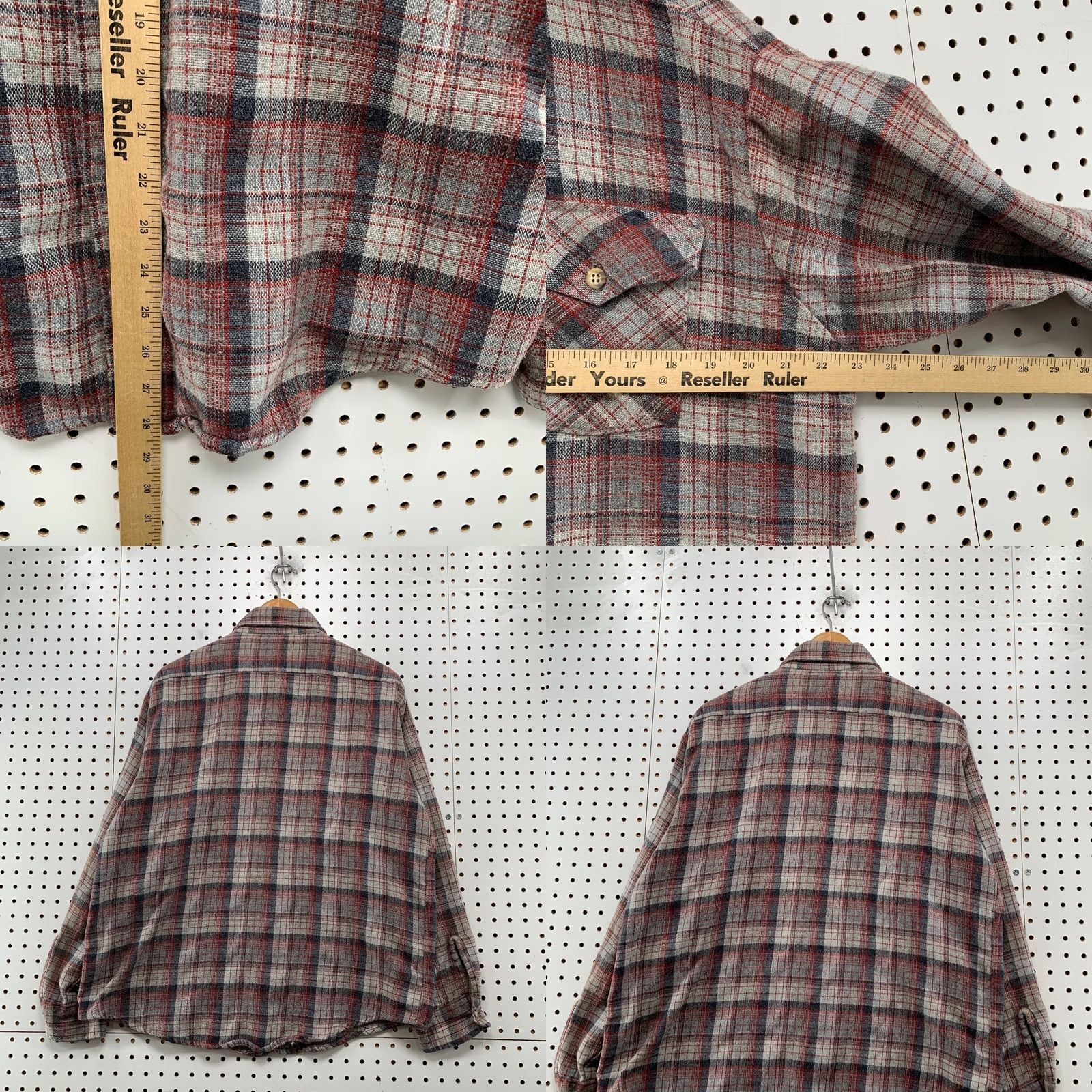 Vintage VINTAGE Winona Knits Shirt Mens Large Red Gray Plaid Button Flannel Outdoors USA Size US L / EU 52-54 / 3 - 8 Thumbnail