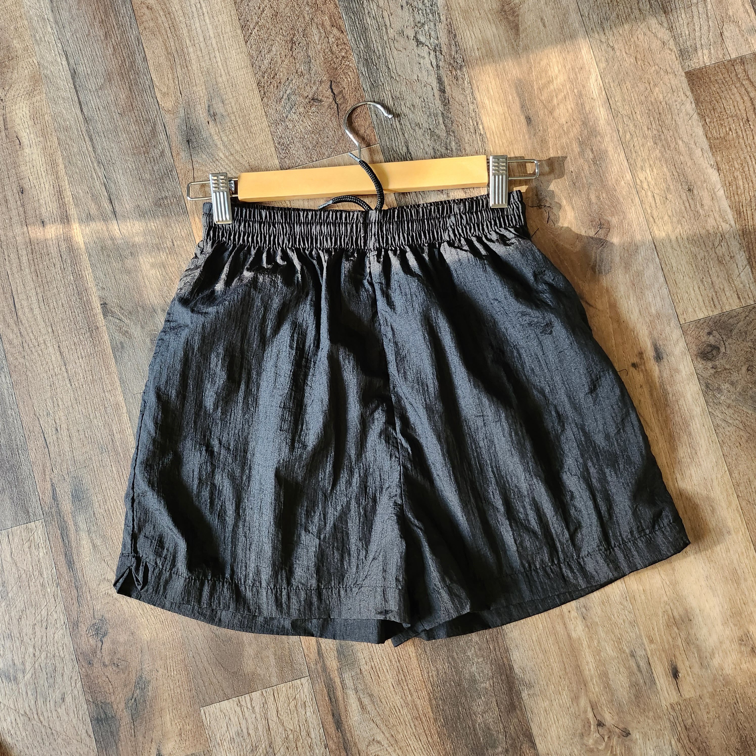 Vintage Vintage The Body Co Shorts Adult Small Black Metallic Nylon ...