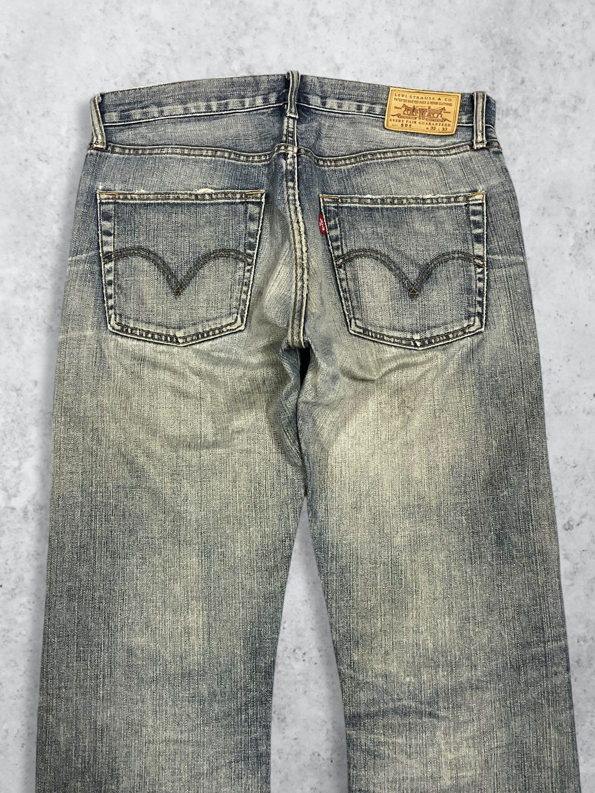Levi's Vintage Y2K Levi’s 505 Sandwash Distressed Baggy Jeans #3072 Size US 33 - 8 Thumbnail