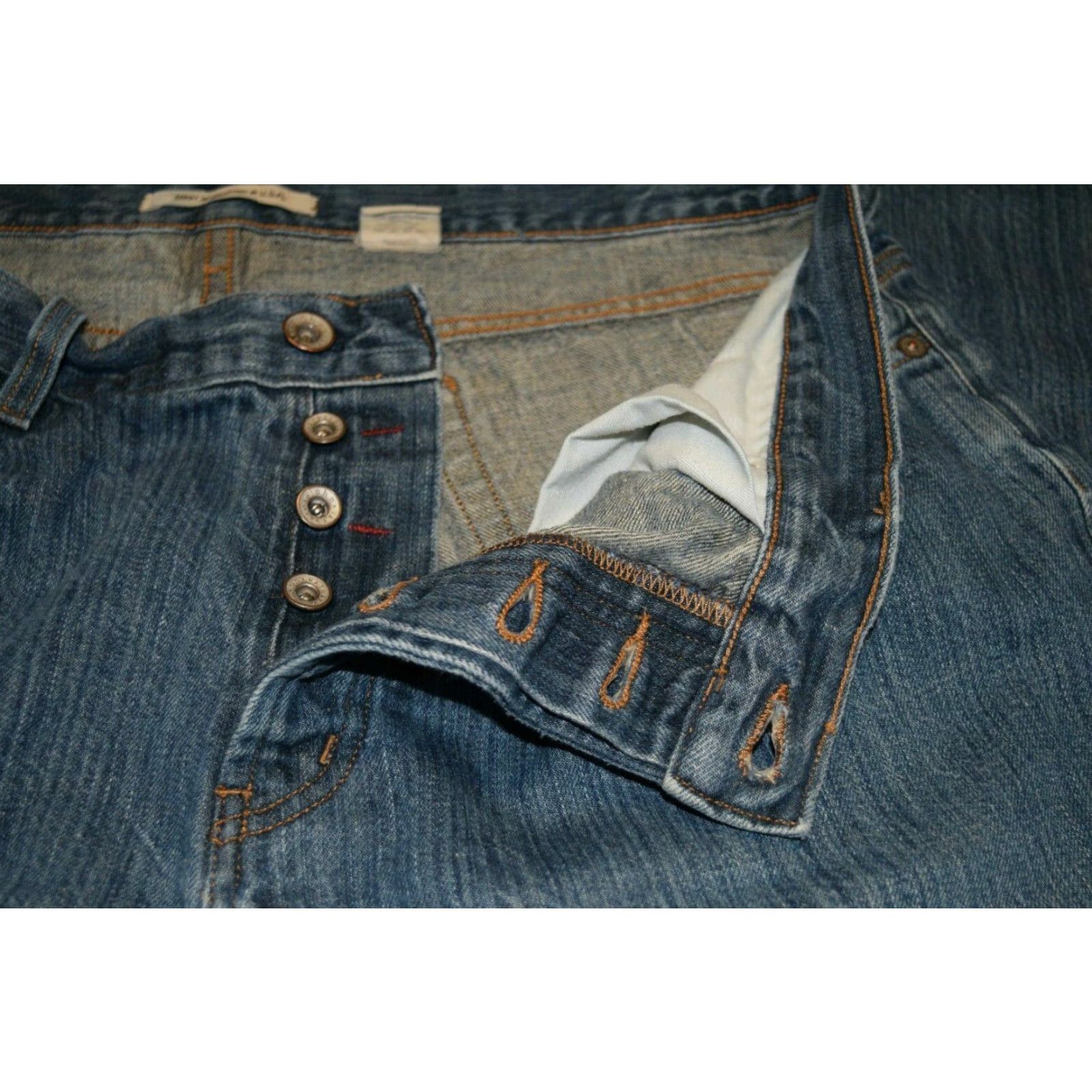 John Varvatos JOHN VARVATOS AUTHENTIC LIGHT WASH STRAIGHT LEG REGULAR JEANS 38 BLUE MENS Size US 38 / EU 54 - 3 Thumbnail