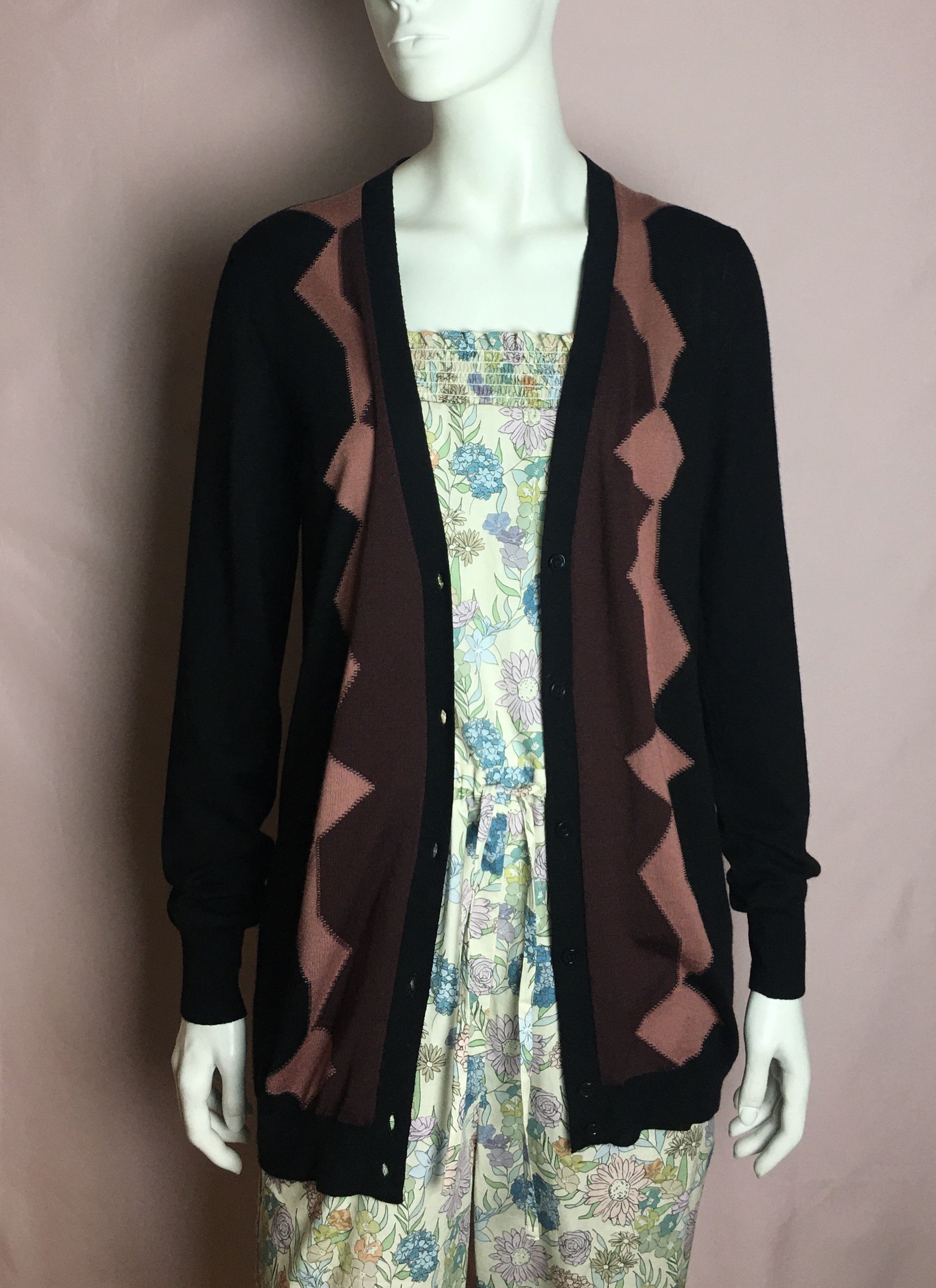 Marni MARNI Virgin Wool Vintage Style Zigzag Cardigan IT 42 Size M / US 6-8 / IT 42-44 - 4 Thumbnail