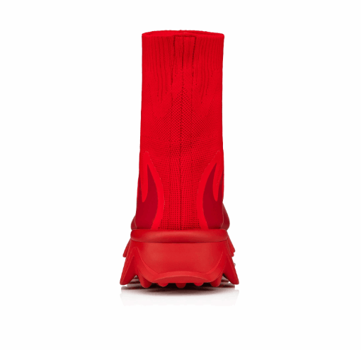 Christian Louboutin o1bcso1str1024 Sharky Sock in Red Size US 10 / EU 43 - 2 Thumbnail