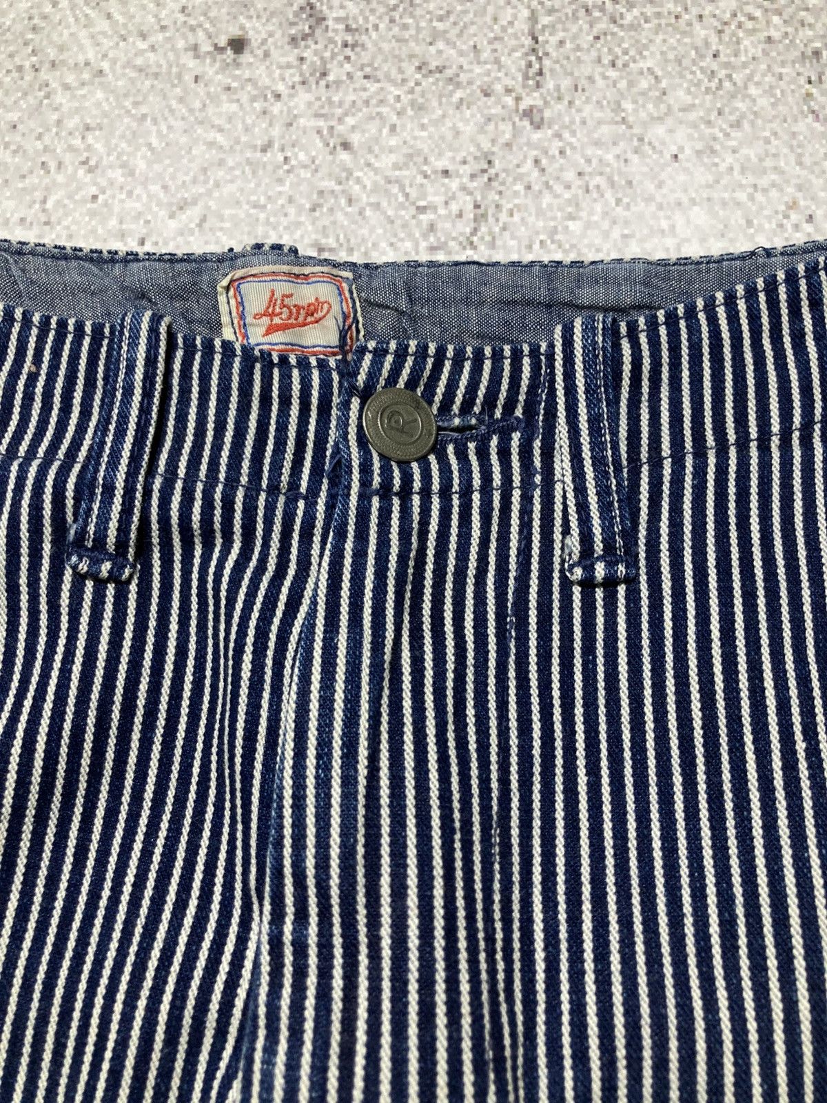 45rpm 🇯🇵 Vintage 45rpm Japan Hickory Stripe Pants Made In Japan Size US 27 - 7 Thumbnail