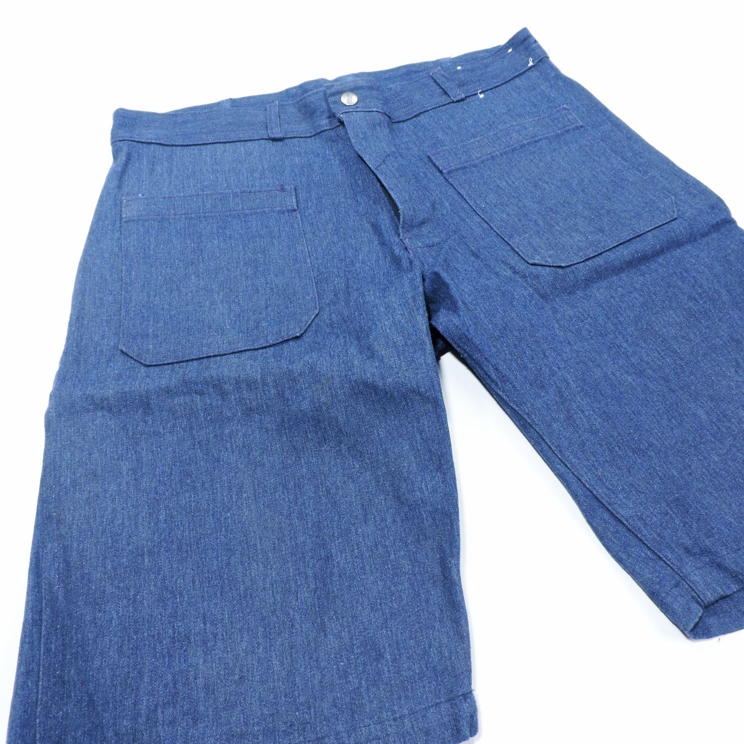 Vintage SEAFARER USN U.S. NAVY TROUSERS, UTILITY DENIM SHORT PANTS Size US 33 - 7 Thumbnail