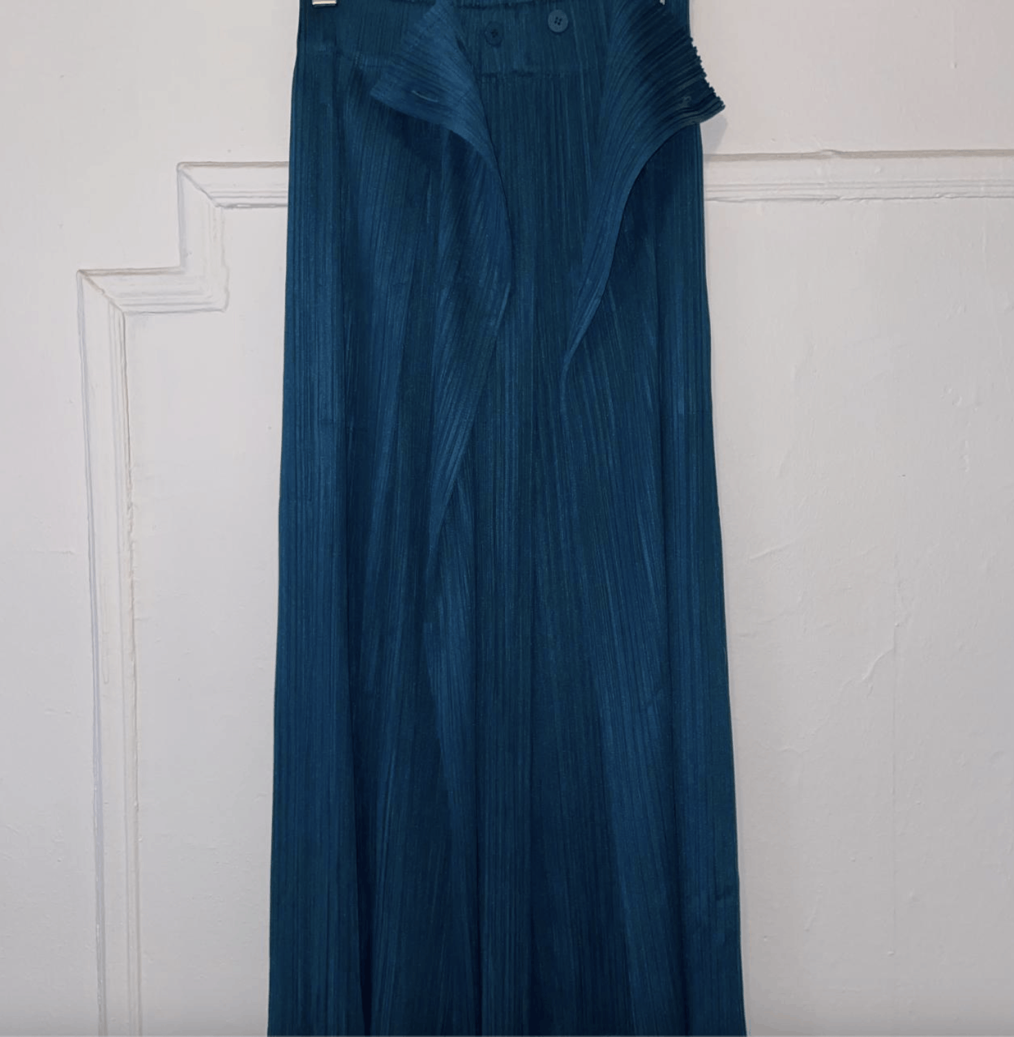 Pleats Please Issey Miyake issey miyake pleats please teal flowy front pleated pants Size 28" / US 6 / IT 42 - 3 Thumbnail