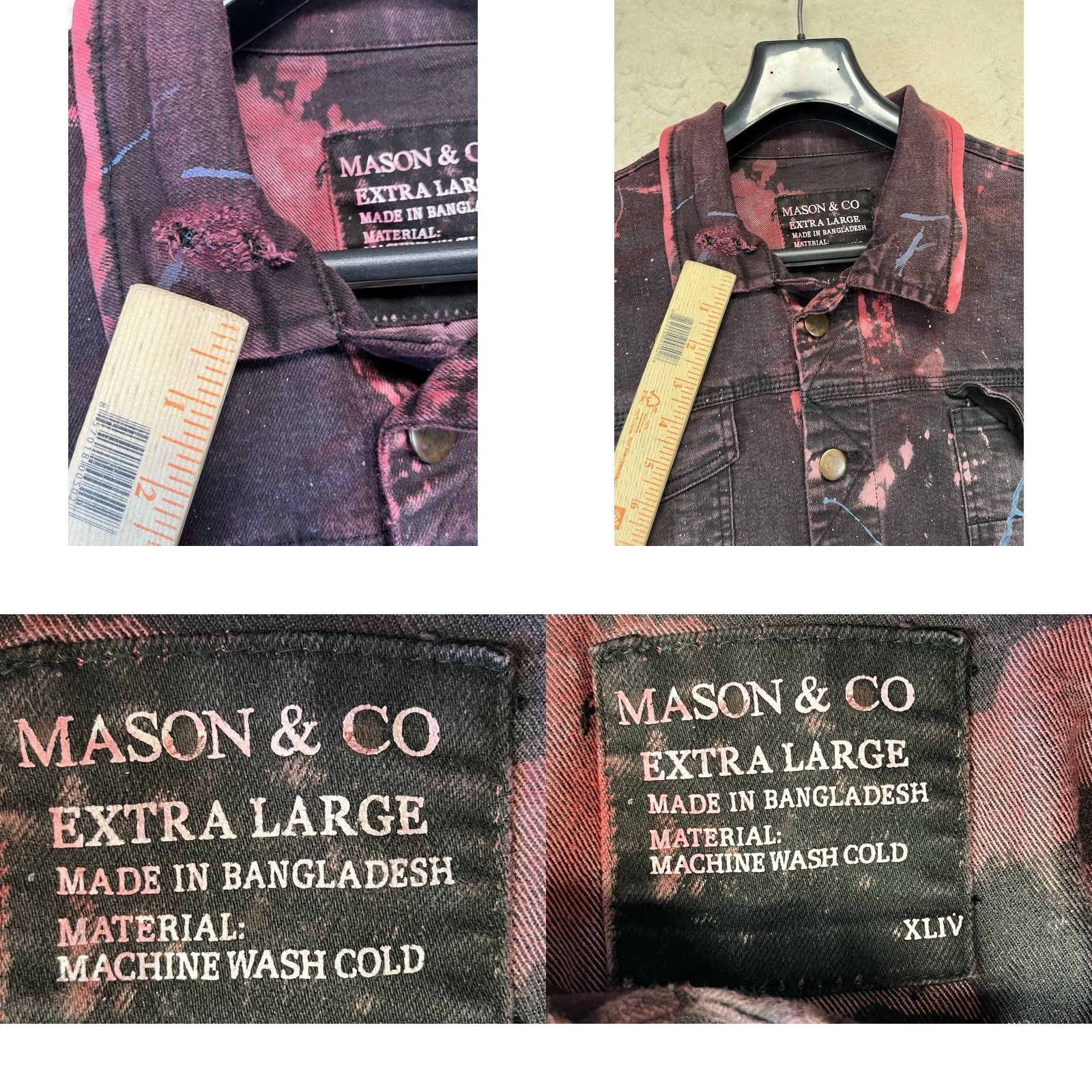 CO **Womens XL Burgundy Red Denim Jacket** User: **XL Women's Burgundy Red Denim Jacket** Size XL / US 12-14 / IT 48-50 - 8 Thumbnail