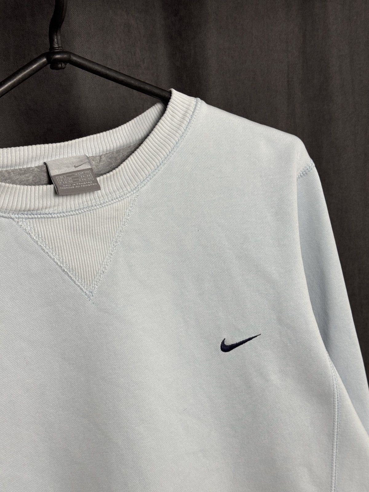 Nike × Vintage 90s Navy Blue Mini Swoosh Logo Sweatshirt Size US S / EU 44-46 / 1 - 2 Thumbnail
