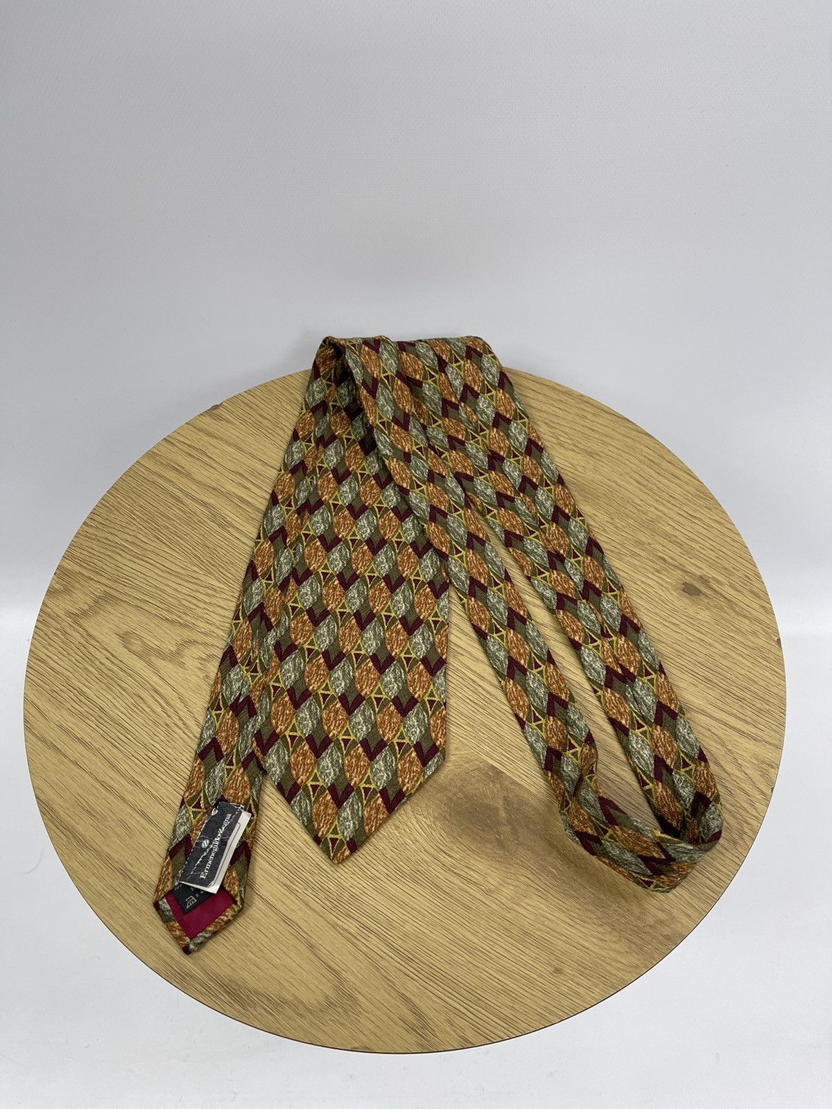 Ermenegildo Zegna Ermenegildo Zegna 100% Silk Ties Italy Vintage 90s Briwn New Size ONE SIZE - 1 Thumbnail