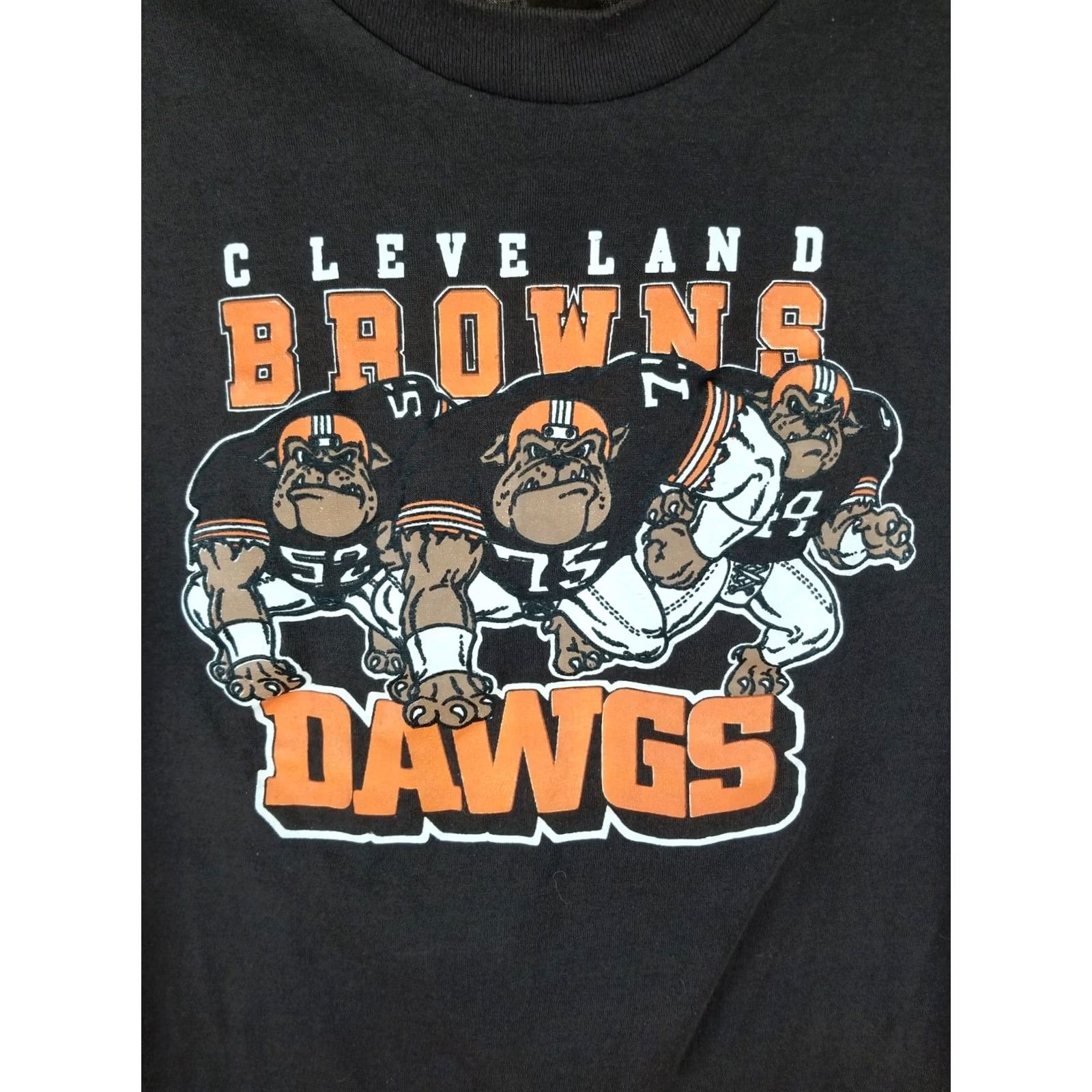 Logo 7 VINTAGE 80' CLEVELAND BROWNS LOGO 7 DAWGS T-SHIRT BROWN SINGLE STITCH XLARGE Mens Size US XL / EU 56 / 4 - 2 Thumbnail