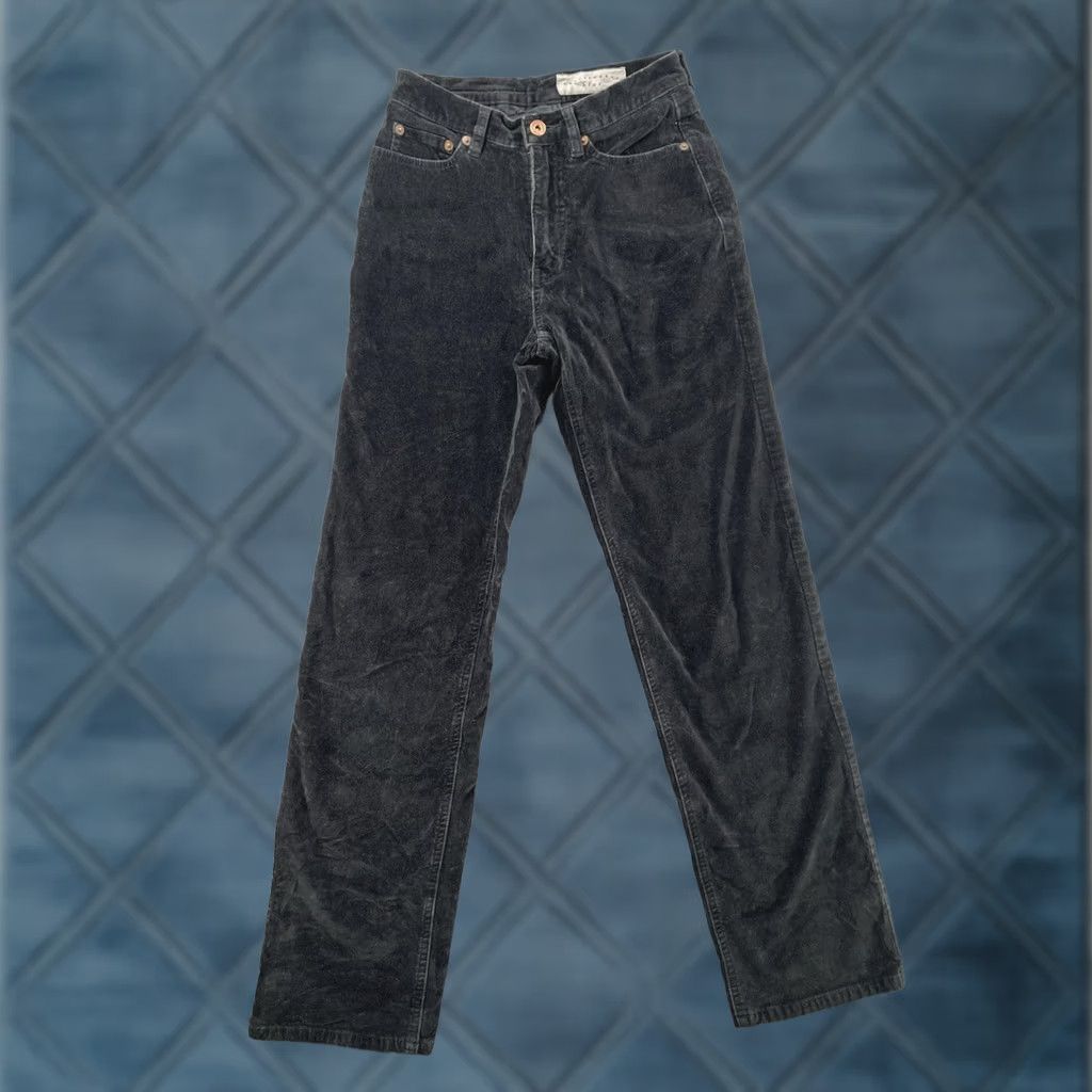 Denime Christopher Blue Jeans Women’s High-Rise Black Denim Corduroy Size 2 Size 26" / US 2 / IT 38 - 1 Thumbnail