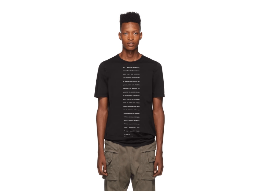 Rick Owens Rick Owens RO men's black graphic logo tee Size US XS / EU 42 / 0 - 4 Thumbnail