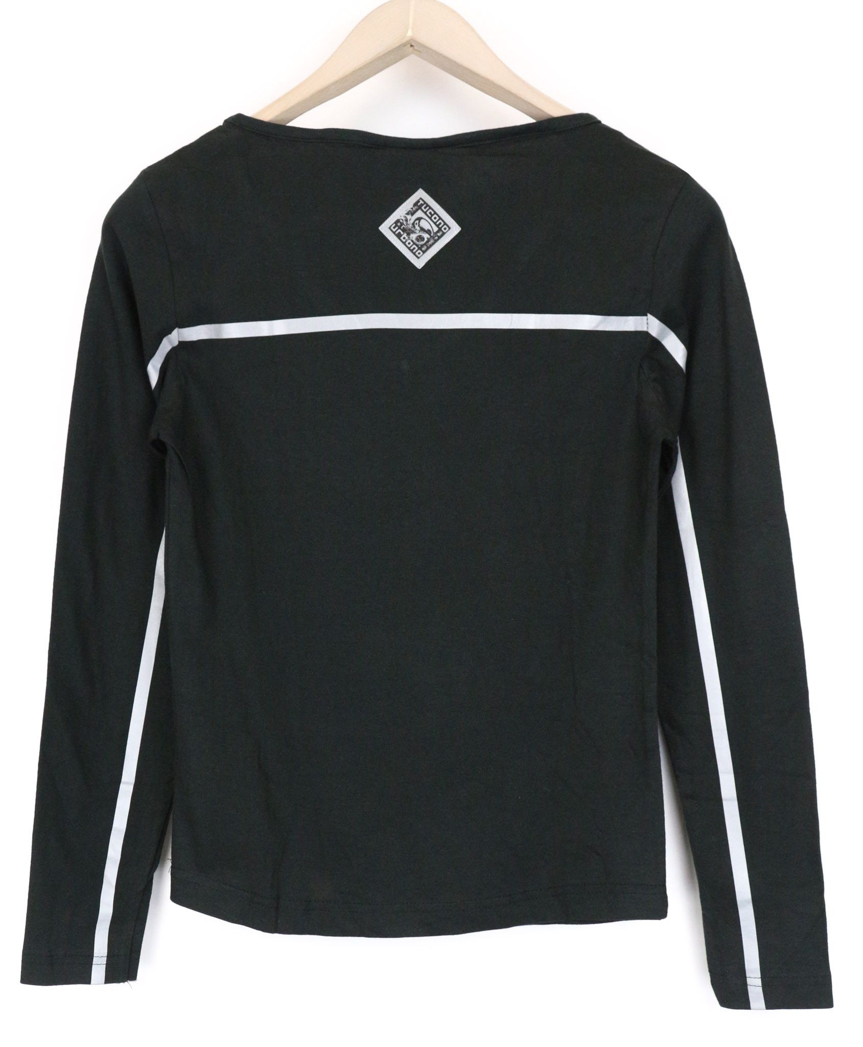 Other T-TU LADY XS Black Cotton V-Neck T-Shirt 75723 Size XS / US 0-2 / IT 36-38 - 2 Thumbnail