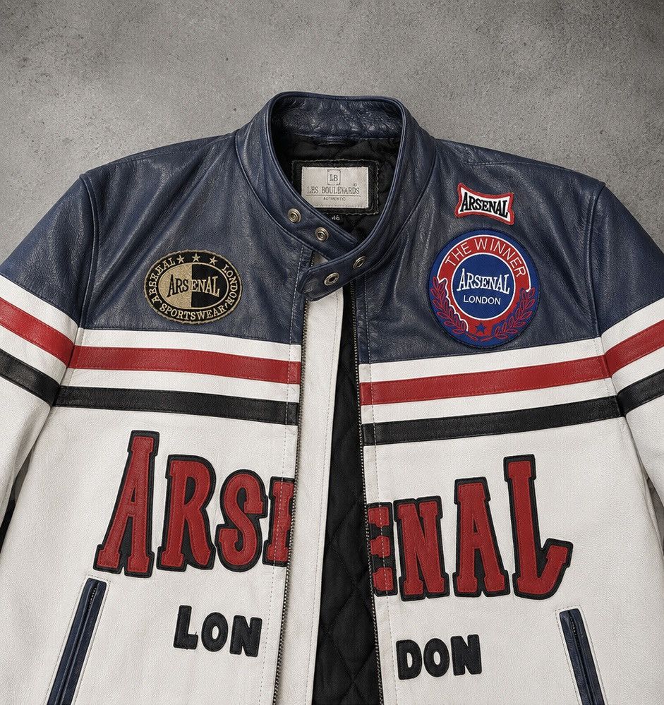 Vintage Rare 90s Arsenal London Leather Jacket Size US S / EU 44-46 / 1 - 3 Thumbnail