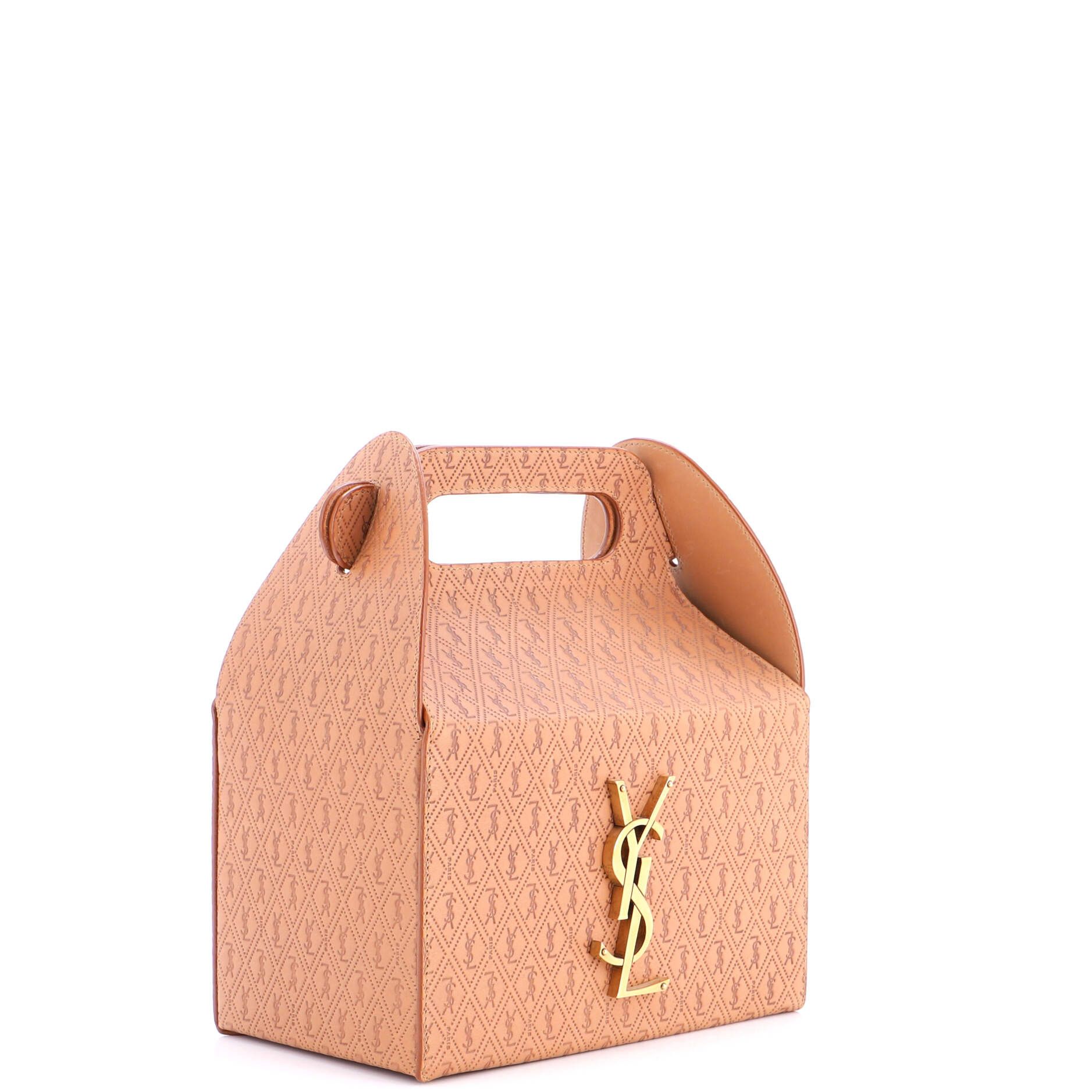 Saint Laurent Paris Take-Away Box Bag Monogram All Over Leather Size ONE SIZE - 1 Thumbnail