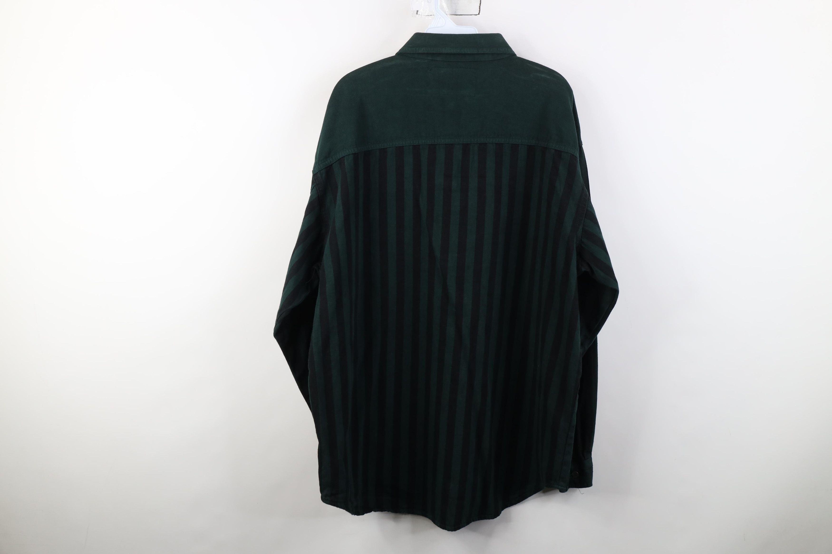 Vintage Deadstock Vintage 90s Streetwear Denim Button Shirt Green Size US L / EU 52-54 / 3 - 14 Thumbnail