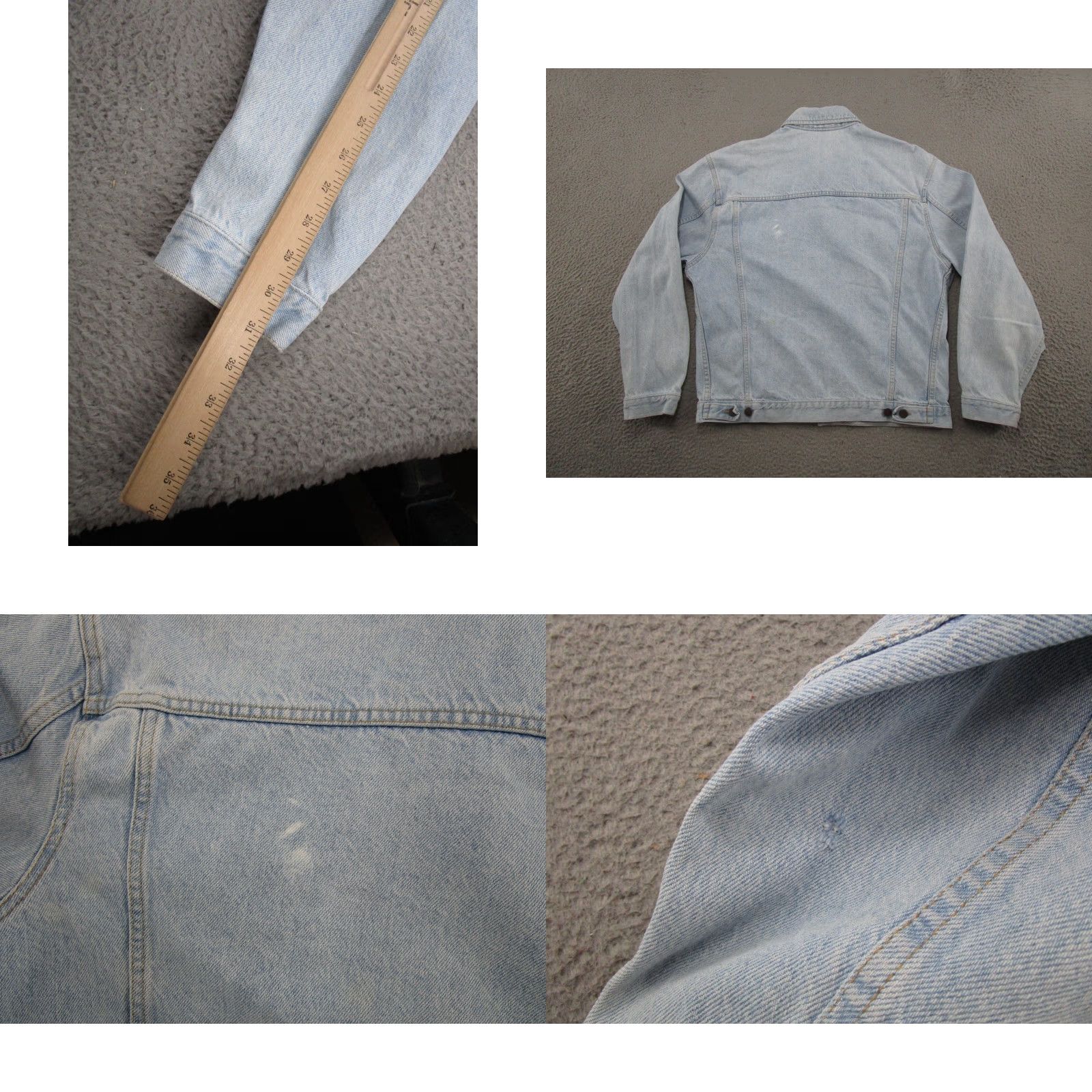 Denime VINTAGE 90s Blue Denim Jacket Size L Men's Trucker Button Up Regular Size US L / EU 52-54 / 3 - 8 Thumbnail